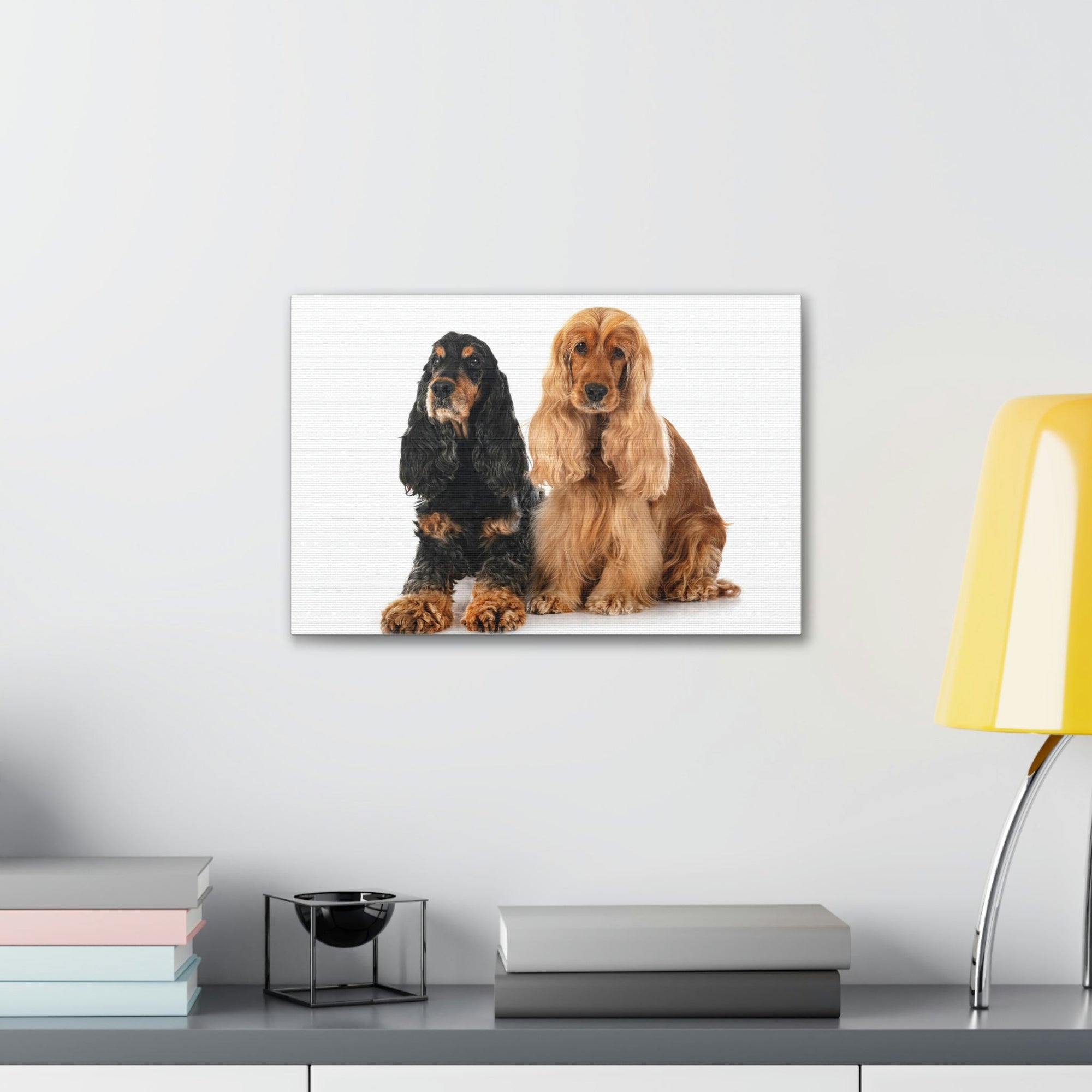 Scripture Walls Cocker Spaniel Couple Cocker Spaniel Troop Print Animal Wall Art Wildlife Canvas Prints Wall Art Ready to Hang Unframed-Express Your Love Gifts