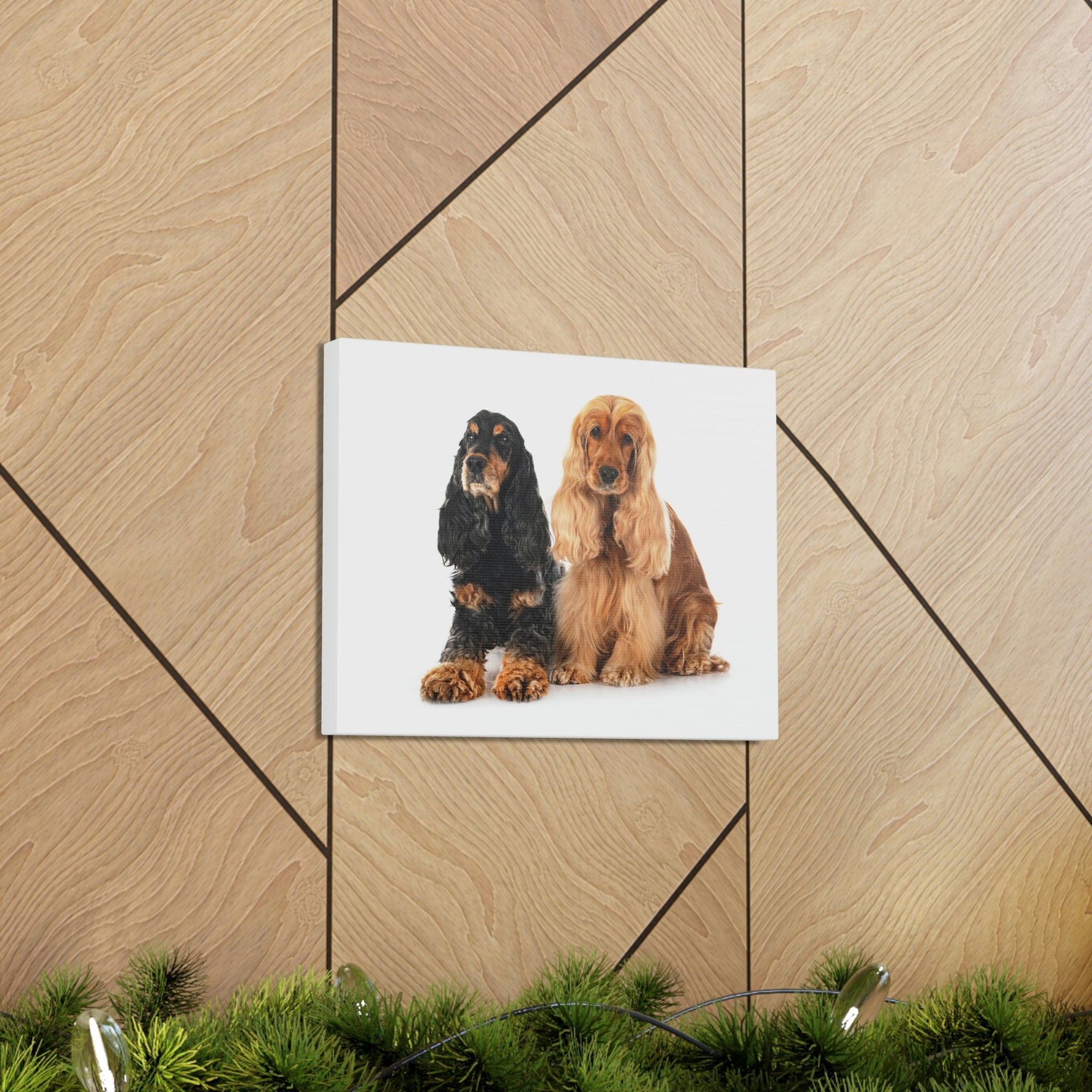 Scripture Walls Cocker Spaniel Couple Cocker Spaniel Troop Print Animal Wall Art Wildlife Canvas Prints Wall Art Ready to Hang Unframed-Express Your Love Gifts