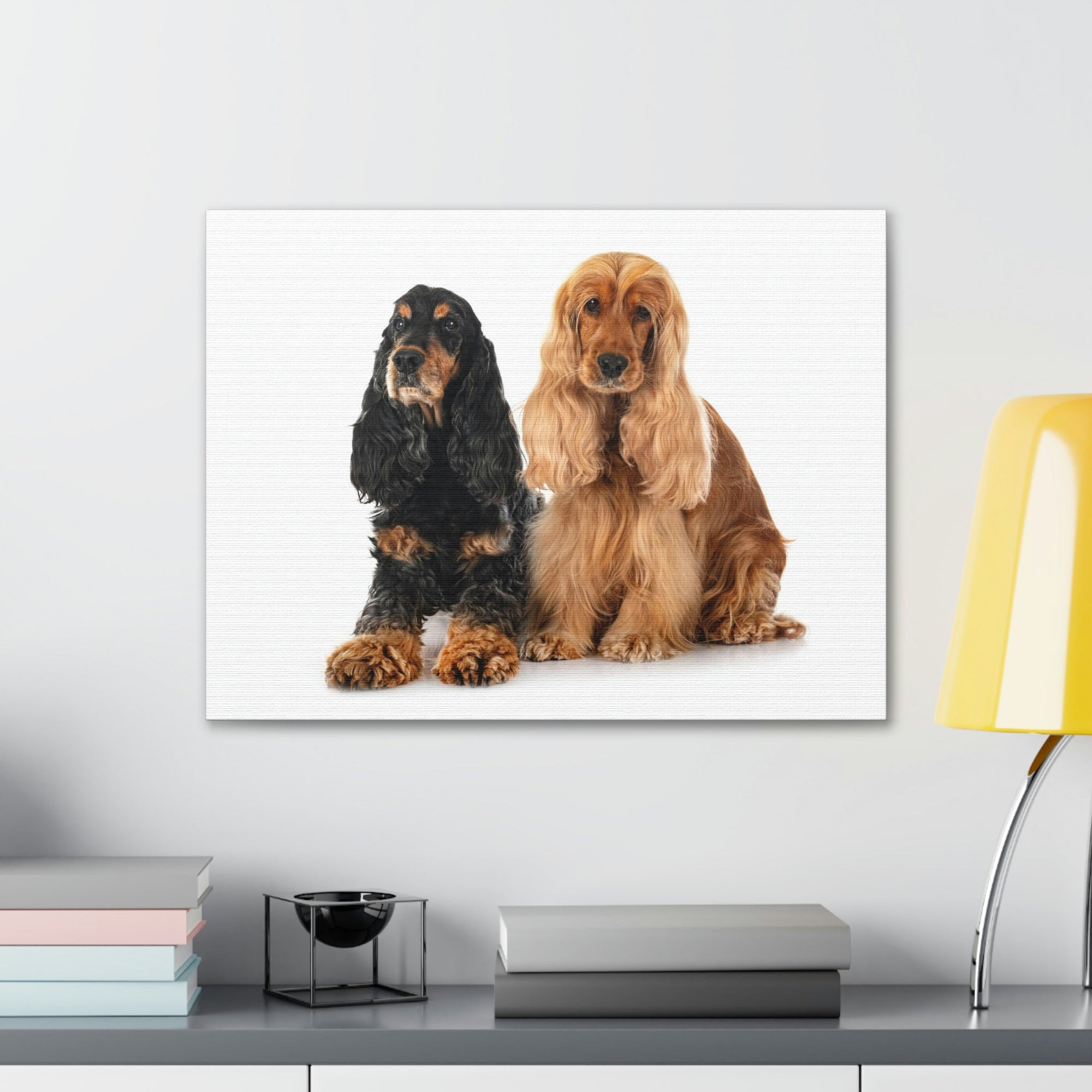 Scripture Walls Cocker Spaniel Couple Cocker Spaniel Troop Print Animal Wall Art Wildlife Canvas Prints Wall Art Ready to Hang Unframed-Express Your Love Gifts