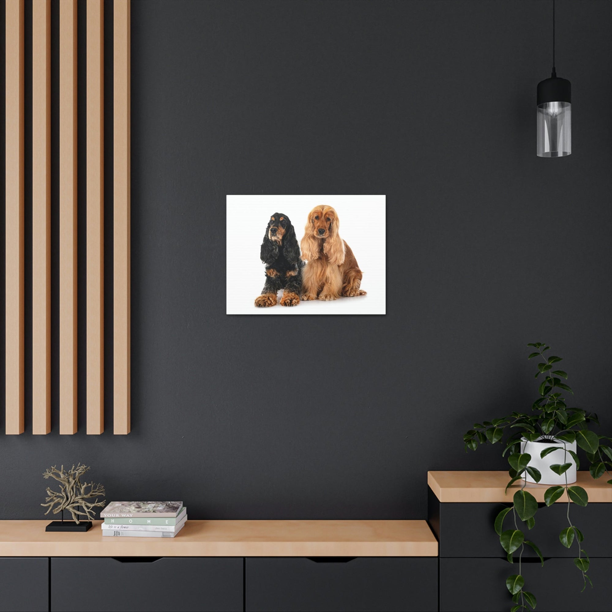 Scripture Walls Cocker Spaniel Couple Cocker Spaniel Troop Print Animal Wall Art Wildlife Canvas Prints Wall Art Ready to Hang Unframed-Express Your Love Gifts