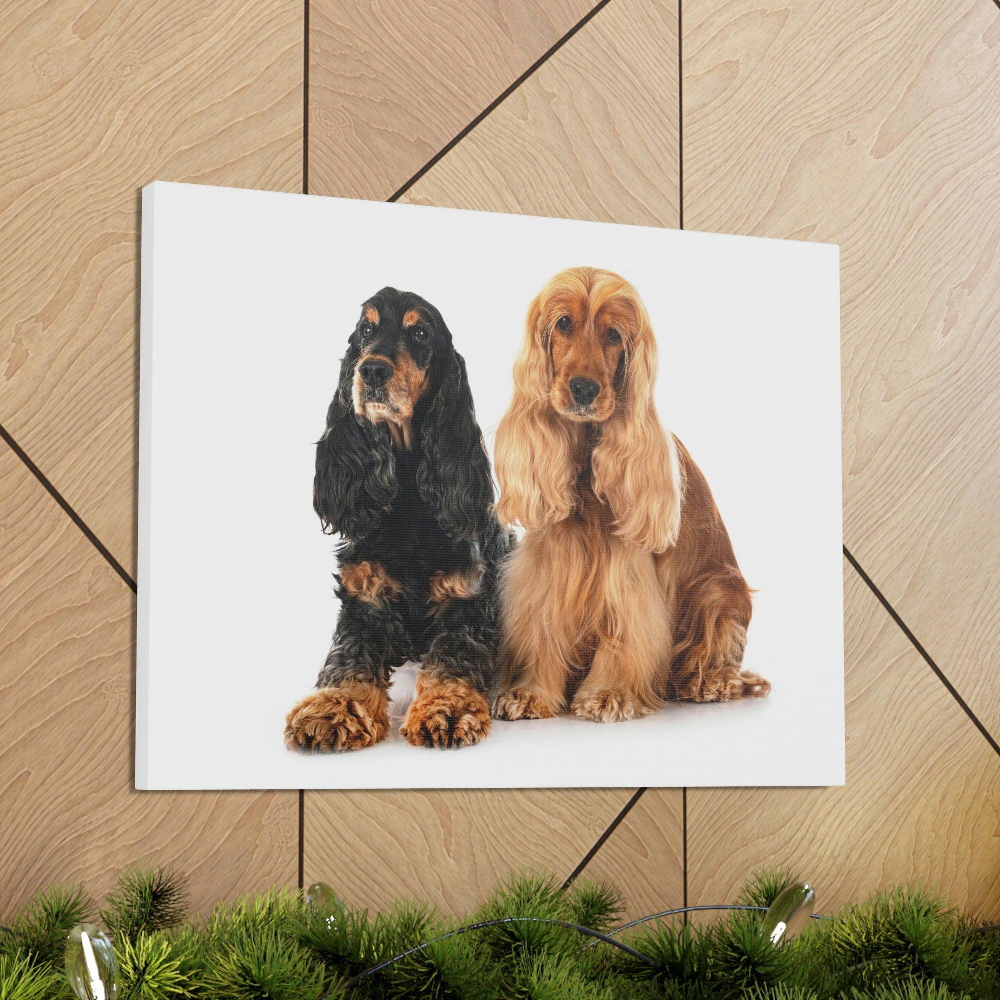 Scripture Walls Cocker Spaniel Couple Cocker Spaniel Troop Print Animal Wall Art Wildlife Canvas Prints Wall Art Ready to Hang Unframed-Express Your Love Gifts