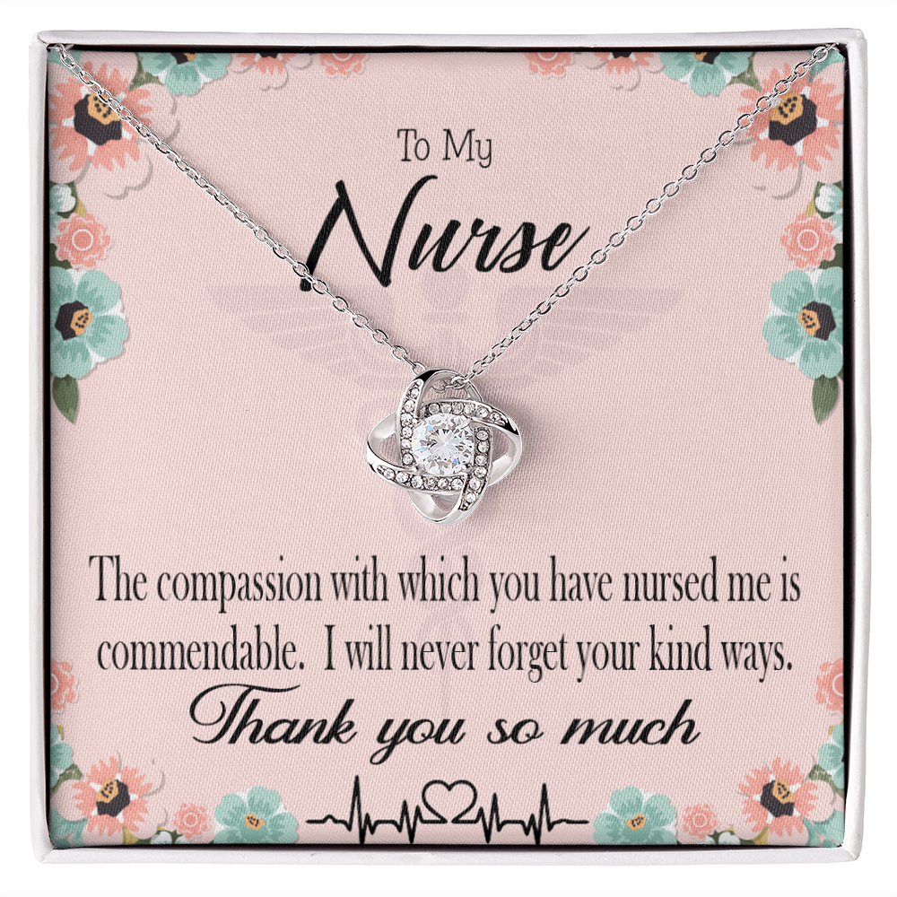 Commendable Nurse Healthcare Medical Worker Nurse Appreciation Gift Infinity Knot Necklace Message Card-Express Your Love Gifts