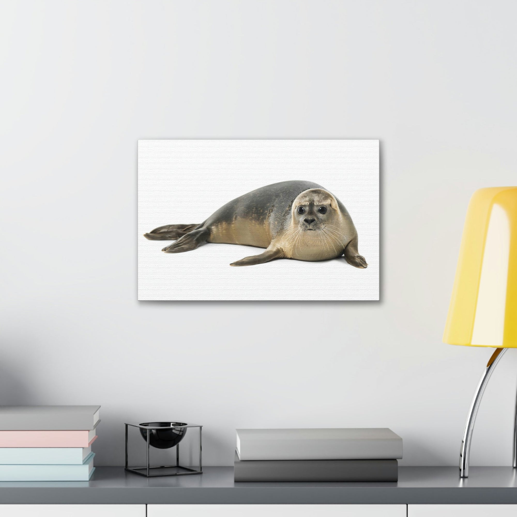 Scripture Walls Common Seal Hunting Common Seal on Hunt Print Animal Wall Art Wildlife Canvas Prints Wall Art Ready to Hang Unframed-Express Your Love Gifts