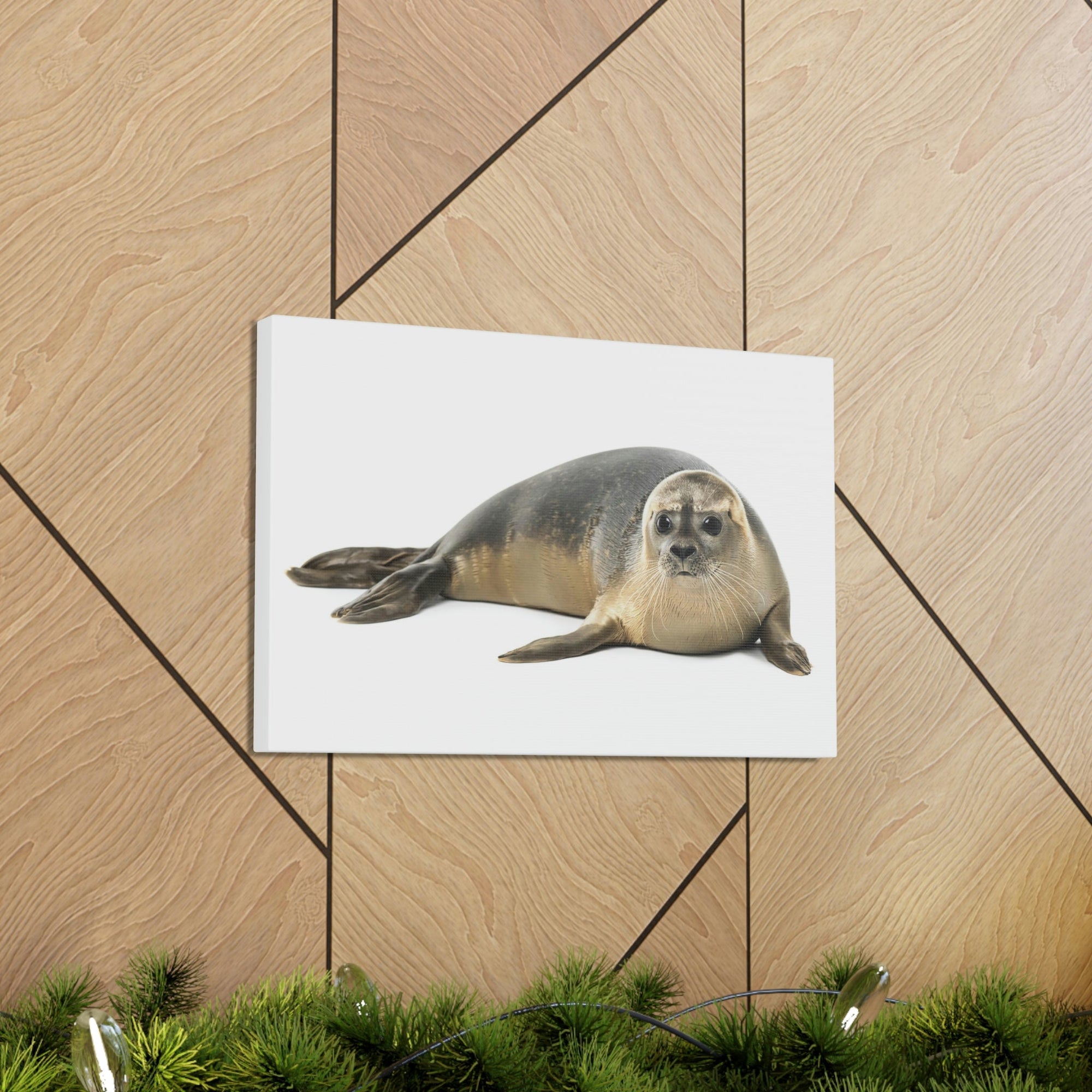 Scripture Walls Common Seal Hunting Common Seal on Hunt Print Animal Wall Art Wildlife Canvas Prints Wall Art Ready to Hang Unframed-Express Your Love Gifts