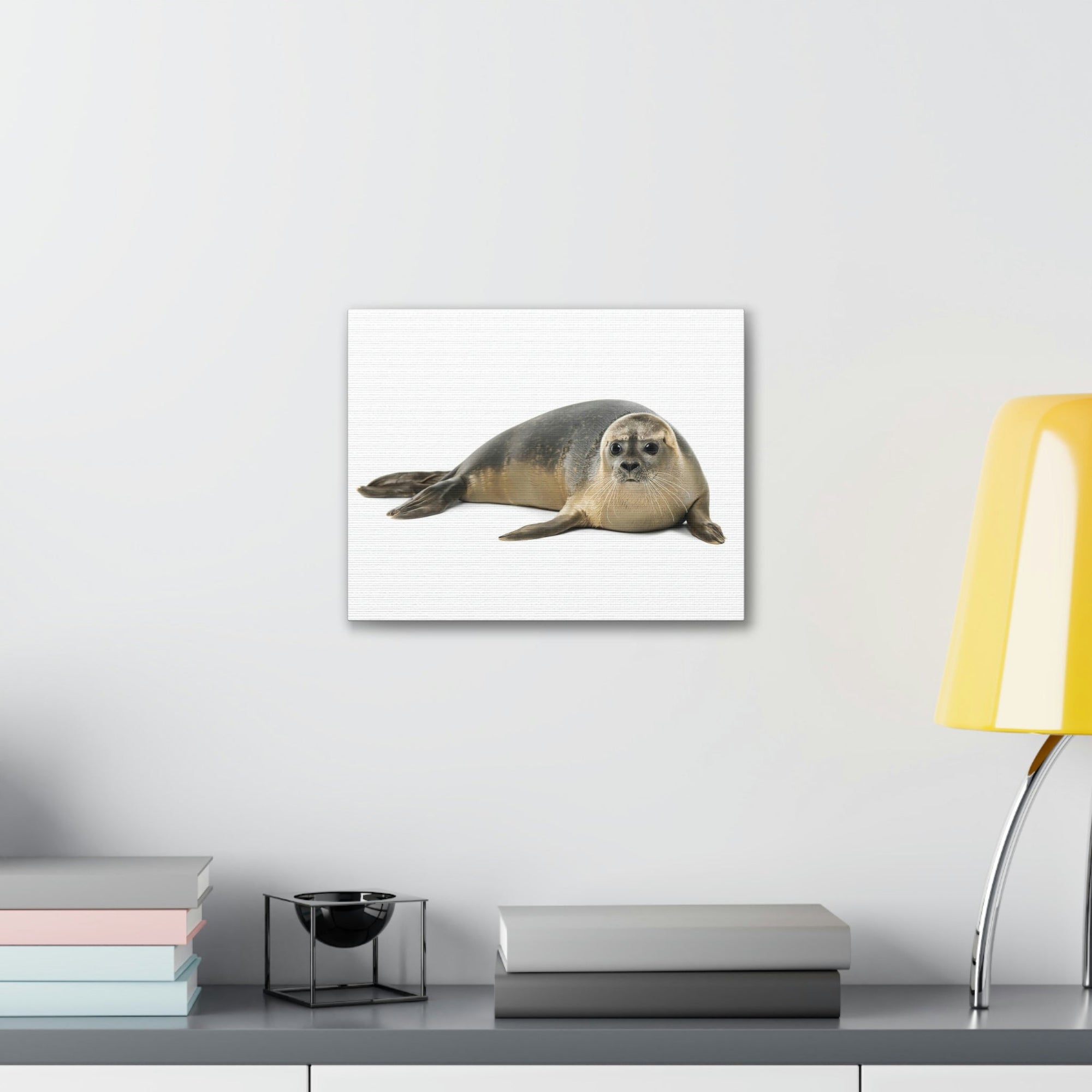 Scripture Walls Common Seal Hunting Common Seal on Hunt Print Animal Wall Art Wildlife Canvas Prints Wall Art Ready to Hang Unframed-Express Your Love Gifts