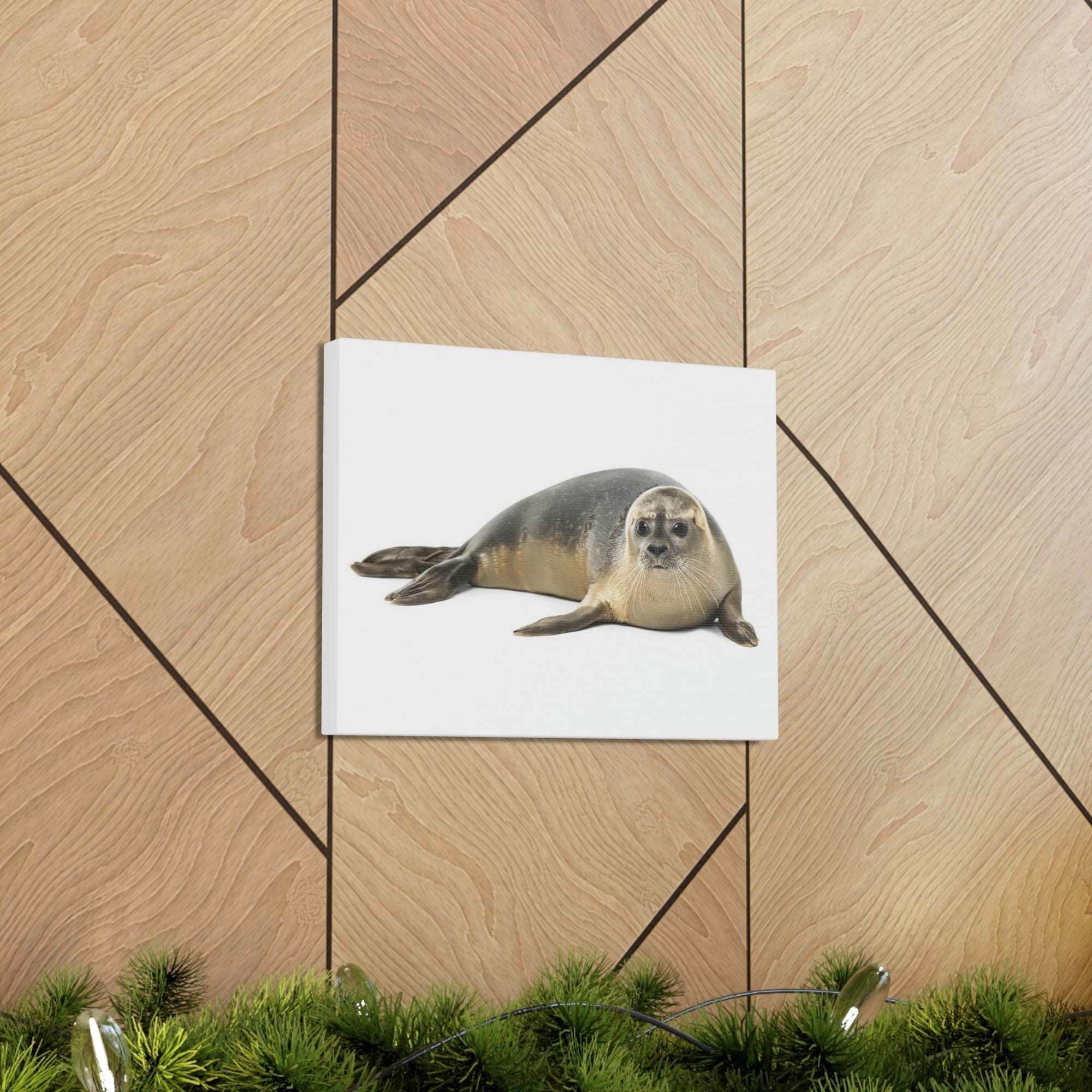 Scripture Walls Common Seal Hunting Common Seal on Hunt Print Animal Wall Art Wildlife Canvas Prints Wall Art Ready to Hang Unframed-Express Your Love Gifts