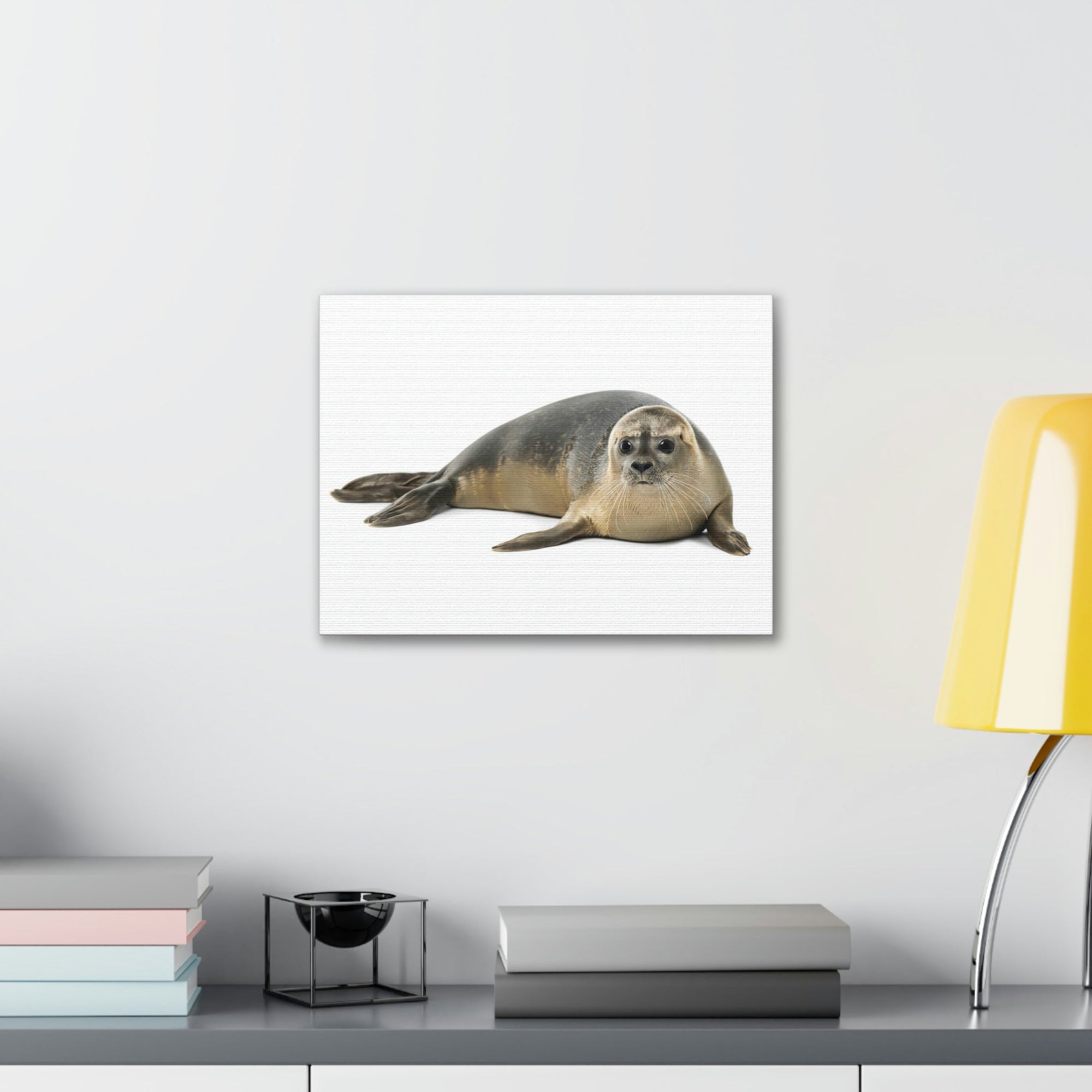 Scripture Walls Common Seal Hunting Common Seal on Hunt Print Animal Wall Art Wildlife Canvas Prints Wall Art Ready to Hang Unframed-Express Your Love Gifts