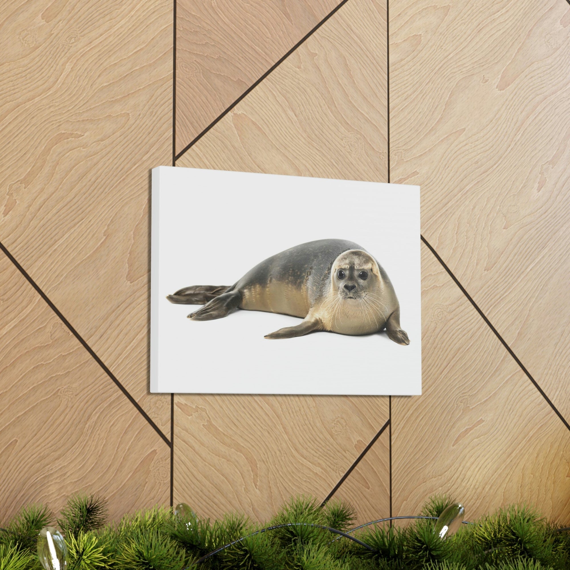 Scripture Walls Common Seal Hunting Common Seal on Hunt Print Animal Wall Art Wildlife Canvas Prints Wall Art Ready to Hang Unframed-Express Your Love Gifts