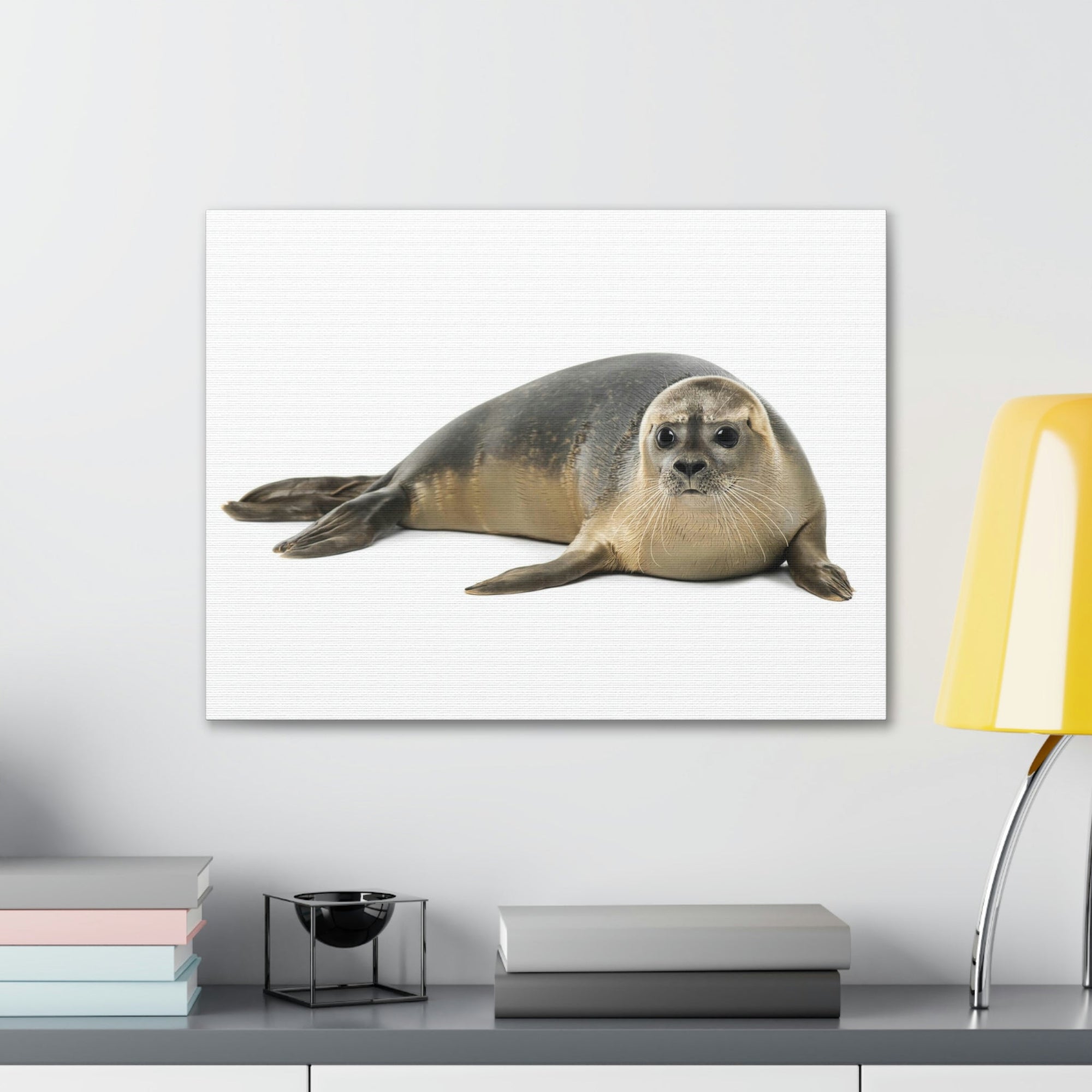 Scripture Walls Common Seal Hunting Common Seal on Hunt Print Animal Wall Art Wildlife Canvas Prints Wall Art Ready to Hang Unframed-Express Your Love Gifts