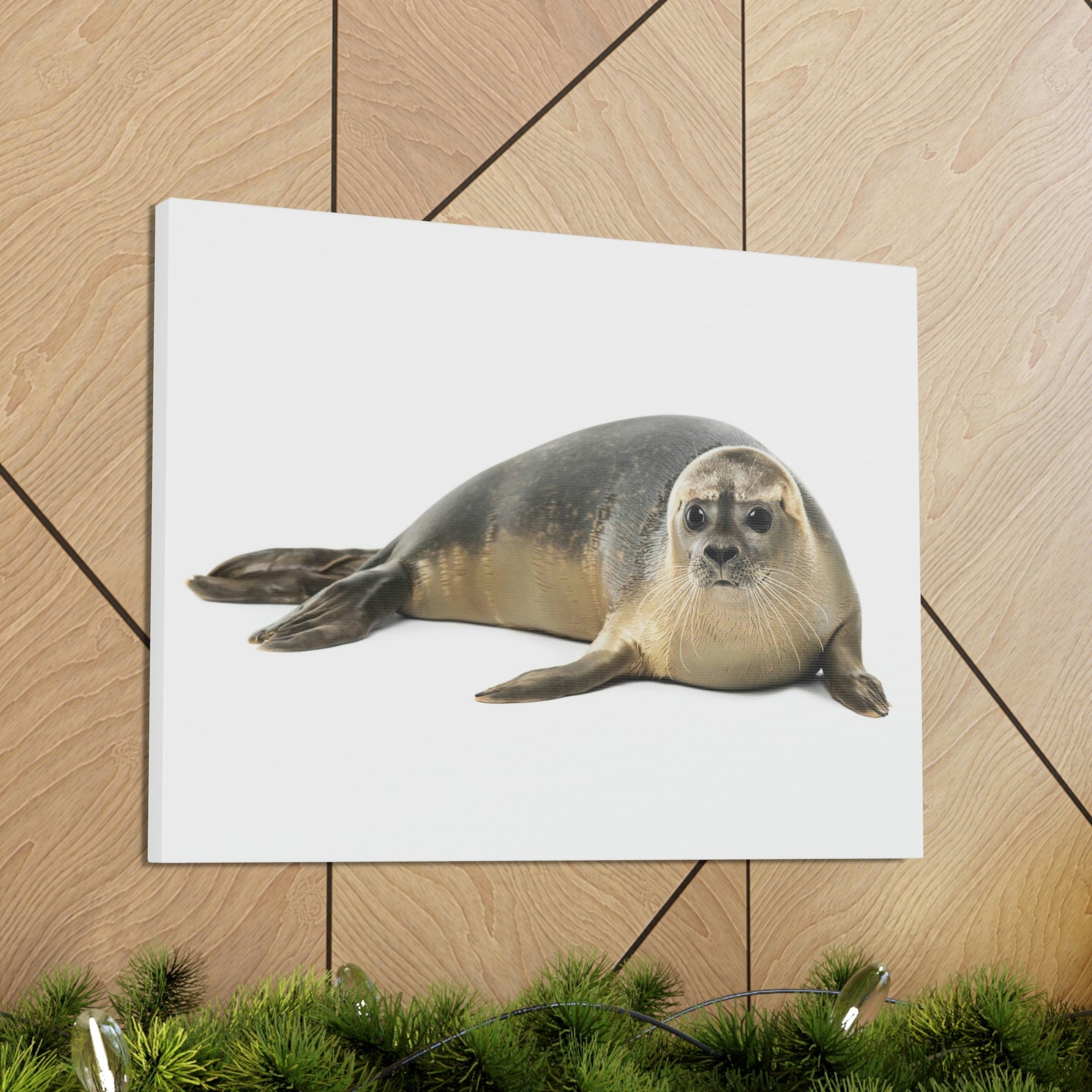 Scripture Walls Common Seal Hunting Common Seal on Hunt Print Animal Wall Art Wildlife Canvas Prints Wall Art Ready to Hang Unframed-Express Your Love Gifts