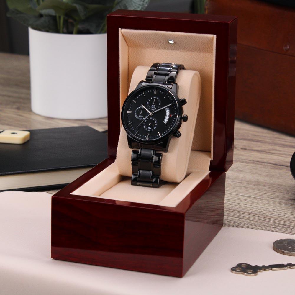 Coolest Dad Engraved Multifunction Analog Stainless Steel Chronograph Men's Watch W Copper Dial-Express Your Love Gifts