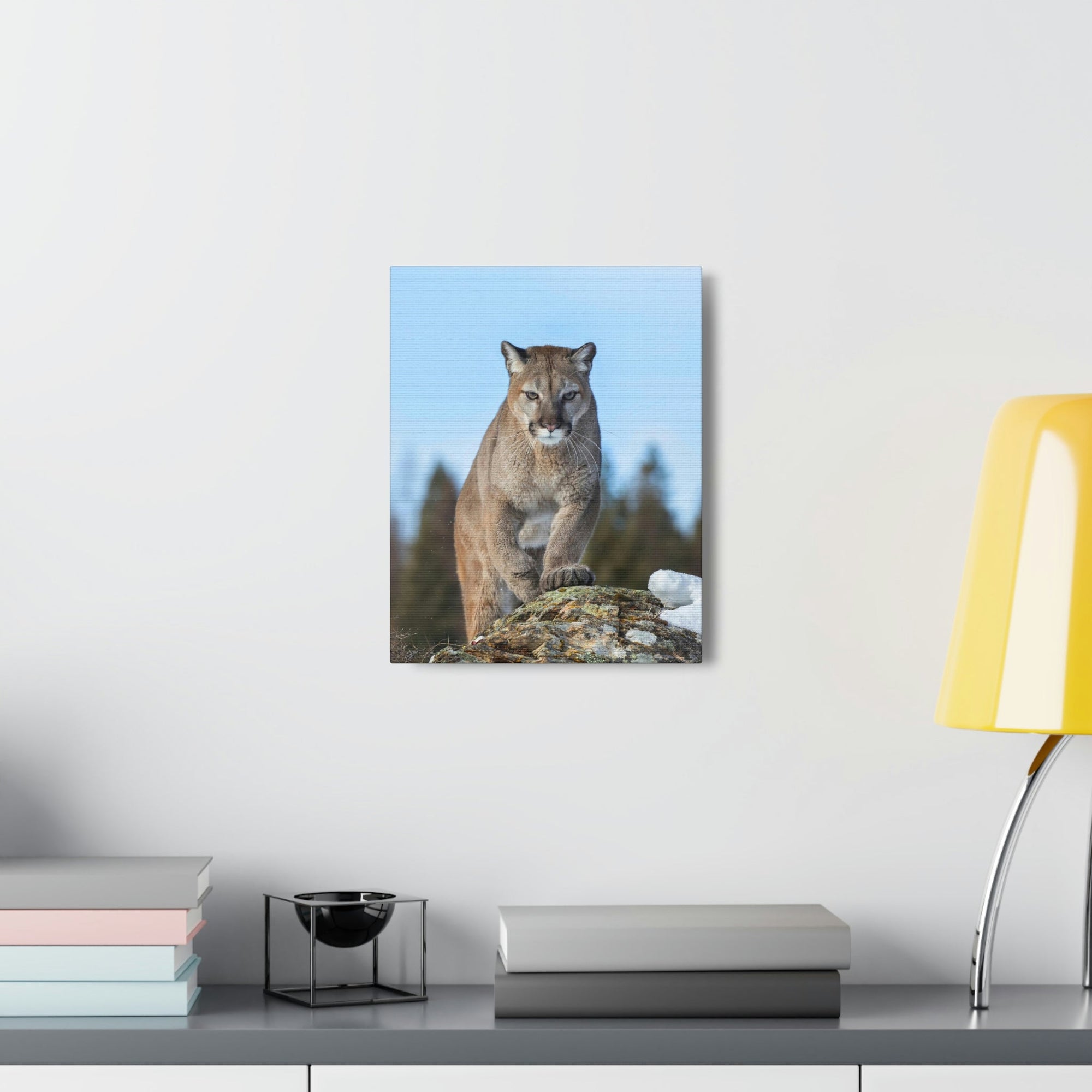 Scripture Walls Cougar Hunting Cougar on Hunt Print Animal Wall Art Wildlife Canvas Prints Wall Art Ready to Hang Unframed-Express Your Love Gifts