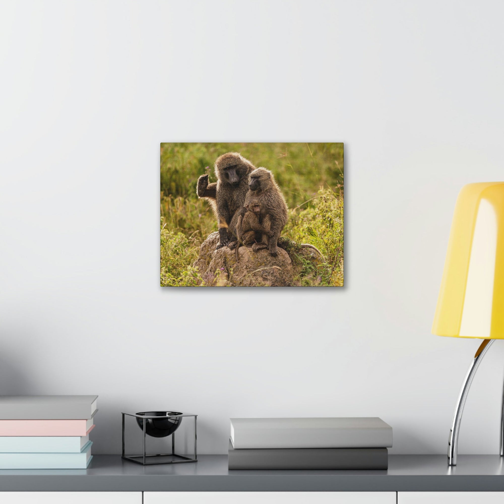 Scripture Walls Couple Baboon Couple Couple Baboon Troop Print Animal Wall Art Wildlife Canvas Prints Wall Art Ready to Hang Unframed-Express Your Love Gifts