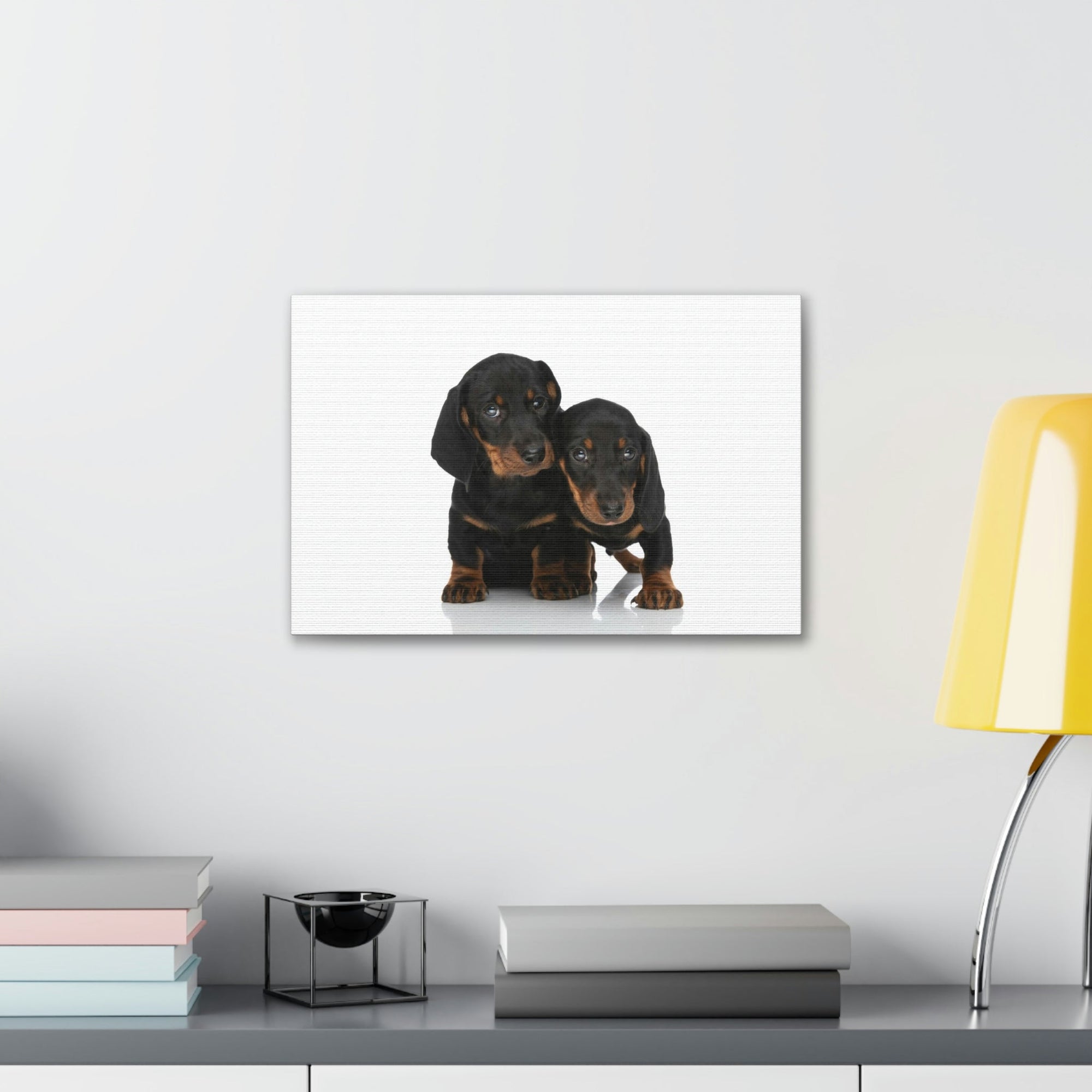 Scripture Walls Couple of Cute Dacshund Print Animal Wall Art Wildlife Canvas Prints Wall Art Ready to Hang Unframed-Express Your Love Gifts