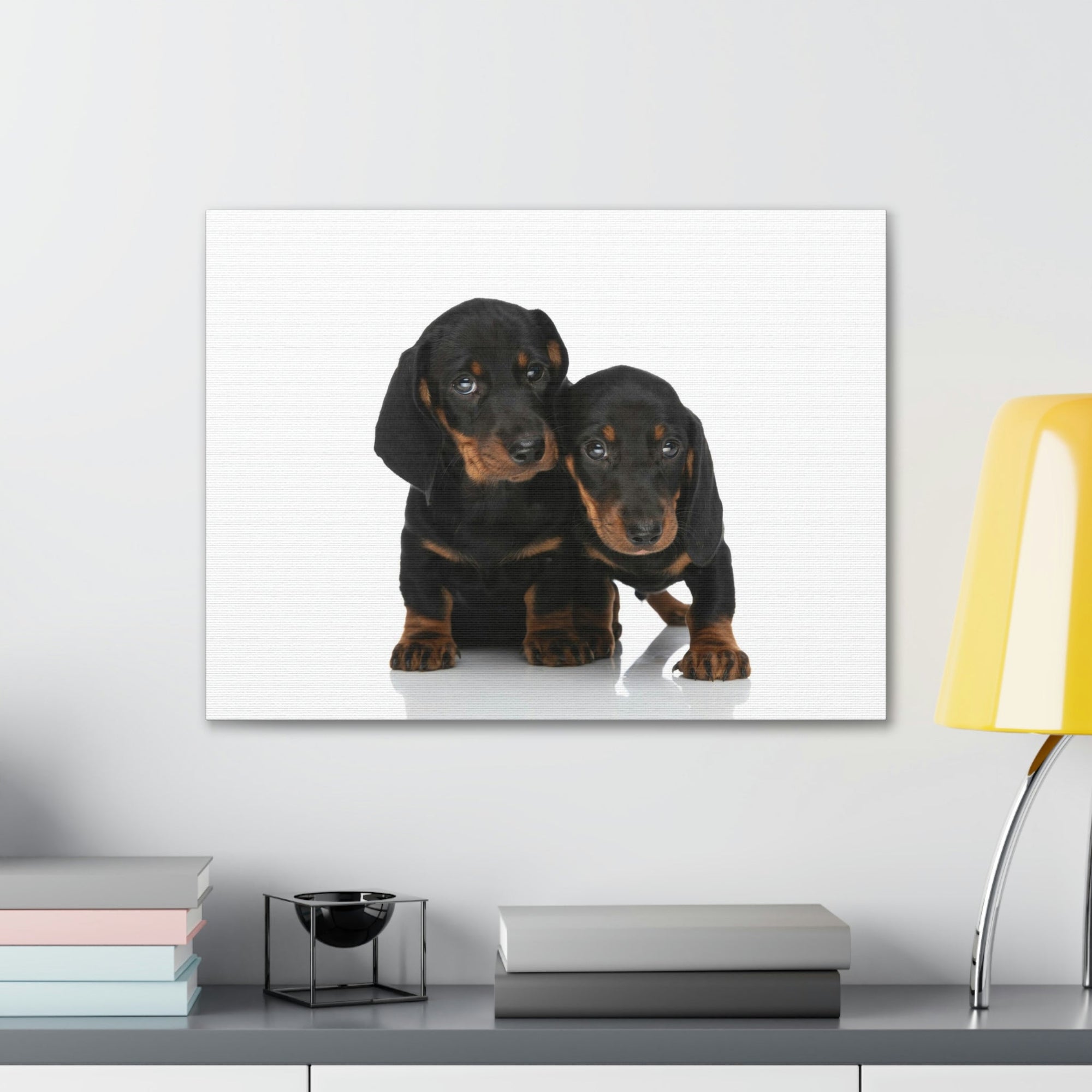 Scripture Walls Couple of Cute Dacshund Print Animal Wall Art Wildlife Canvas Prints Wall Art Ready to Hang Unframed-Express Your Love Gifts