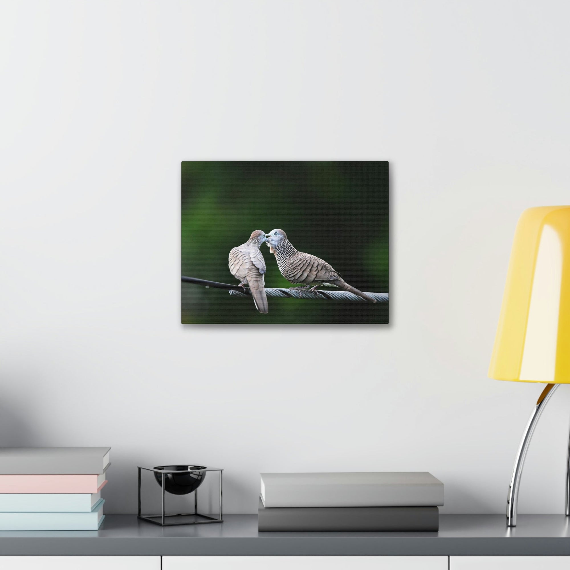 Scripture Walls Couple of Sweet Zebra Dove Kissing Print Animal Wall Art Wildlife Canvas Prints Wall Art Ready to Hang Unframed-Express Your Love Gifts