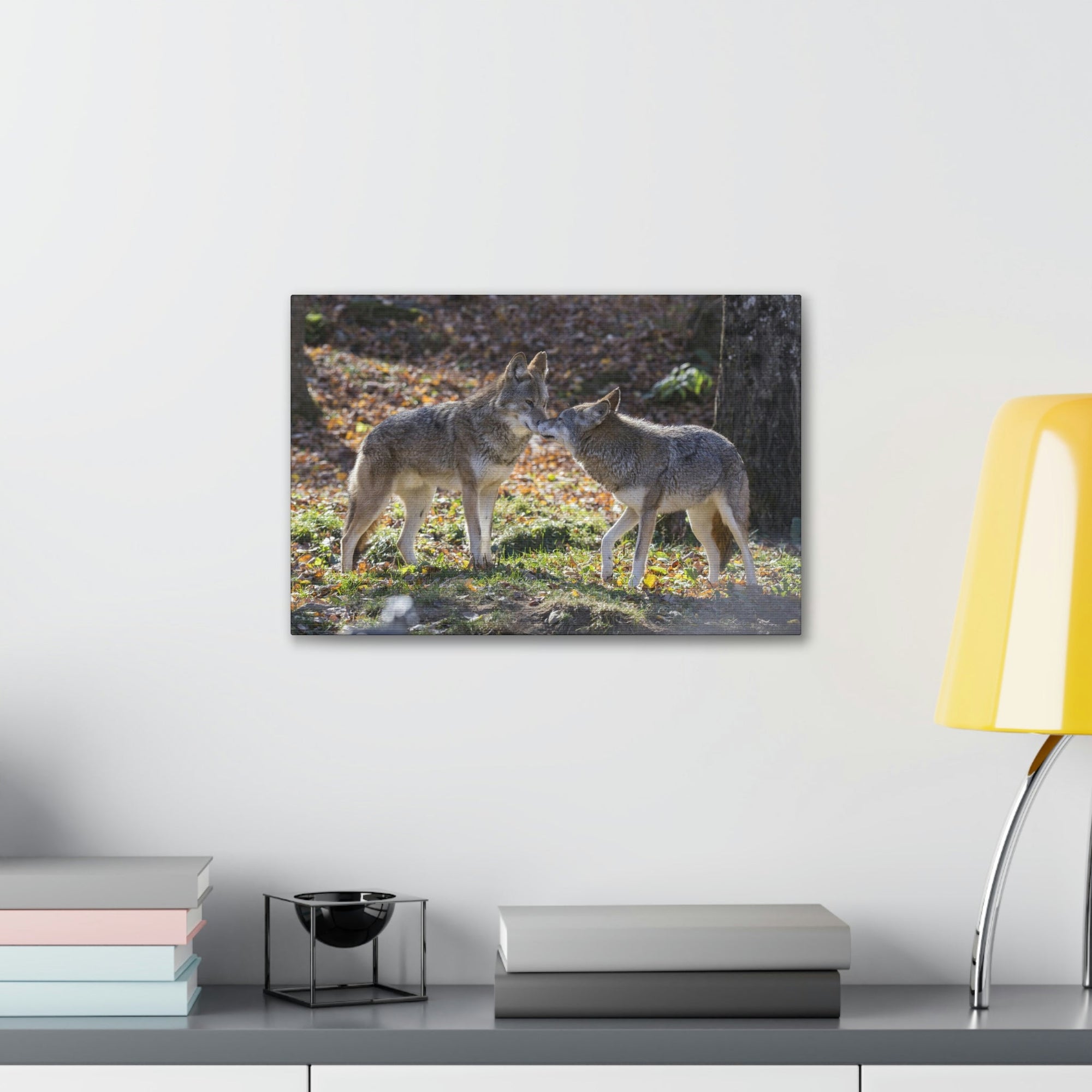 Scripture Walls Coyote Couple Coyote Troop Print Animal Wall Art Wildlife Canvas Prints Wall Art Ready to Hang Unframed-Express Your Love Gifts