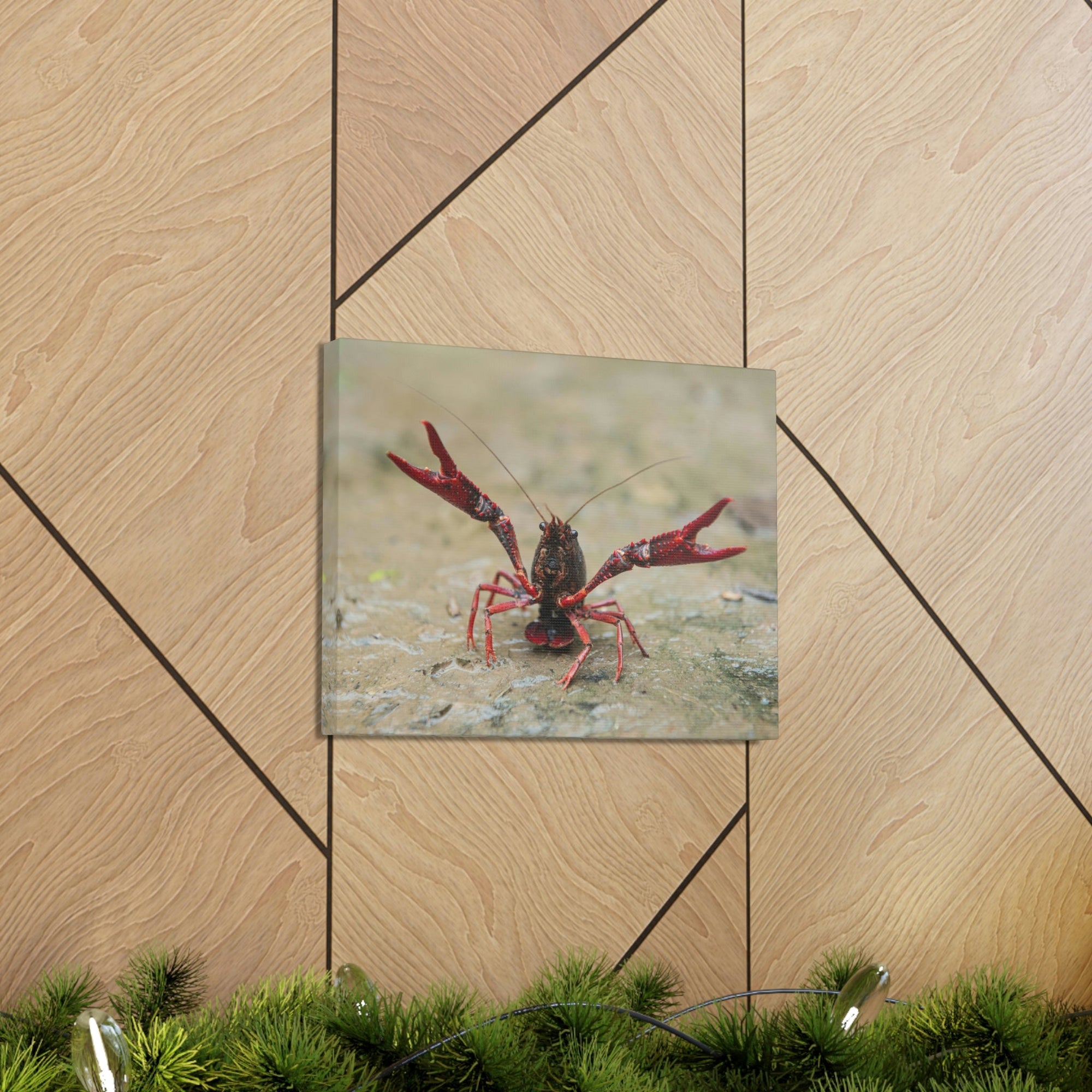 Scripture Walls Crawfish Hunting Crawfish on Hunt Print Animal Wall Art Wildlife Canvas Prints Wall Art Ready to Hang Unframed-Express Your Love Gifts