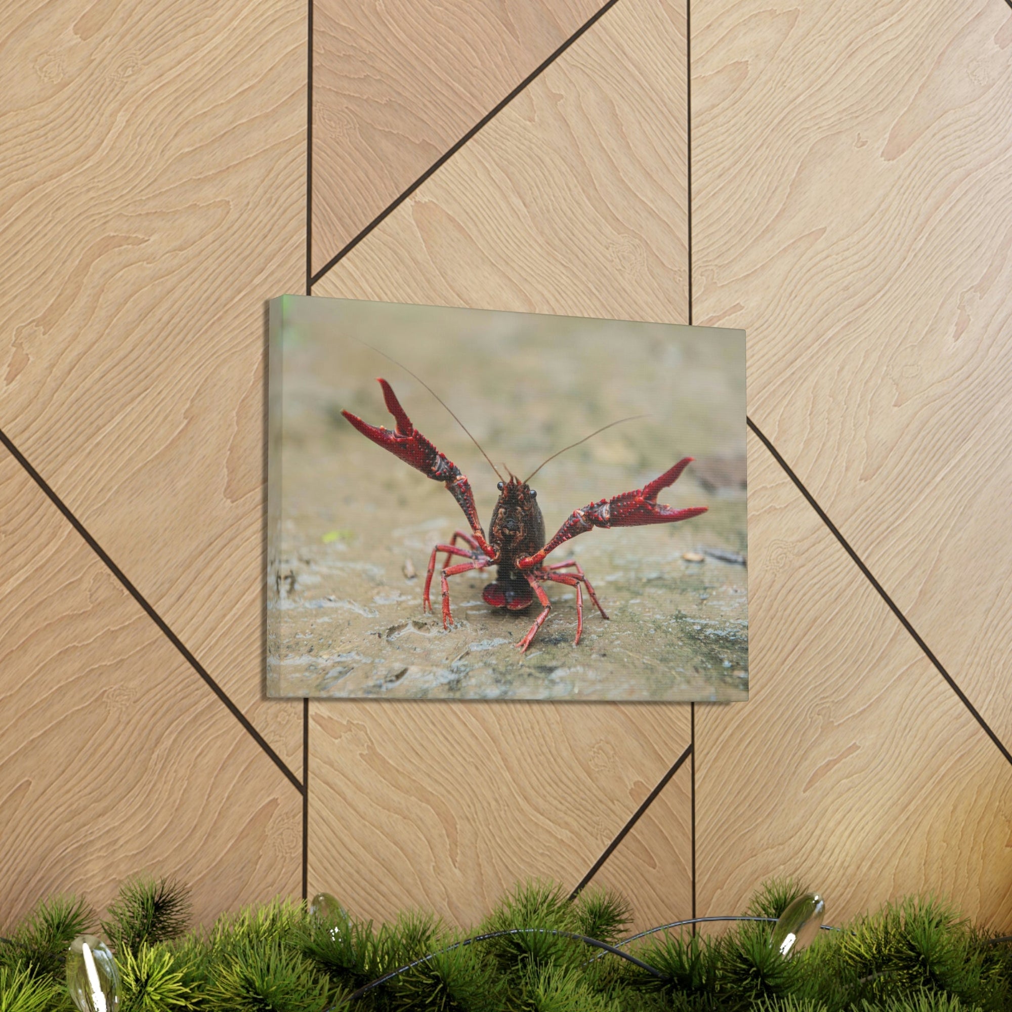 Scripture Walls Crawfish Hunting Crawfish on Hunt Print Animal Wall Art Wildlife Canvas Prints Wall Art Ready to Hang Unframed-Express Your Love Gifts