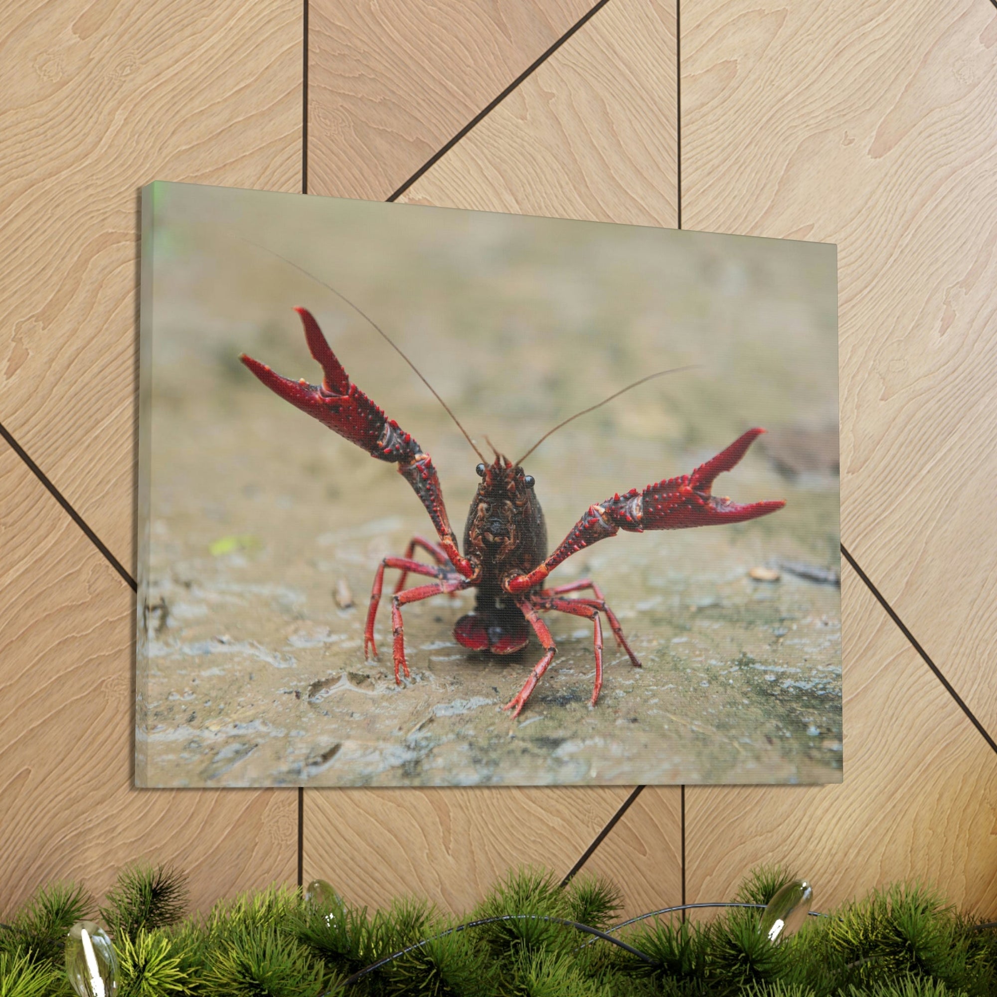 Scripture Walls Crawfish Hunting Crawfish on Hunt Print Animal Wall Art Wildlife Canvas Prints Wall Art Ready to Hang Unframed-Express Your Love Gifts