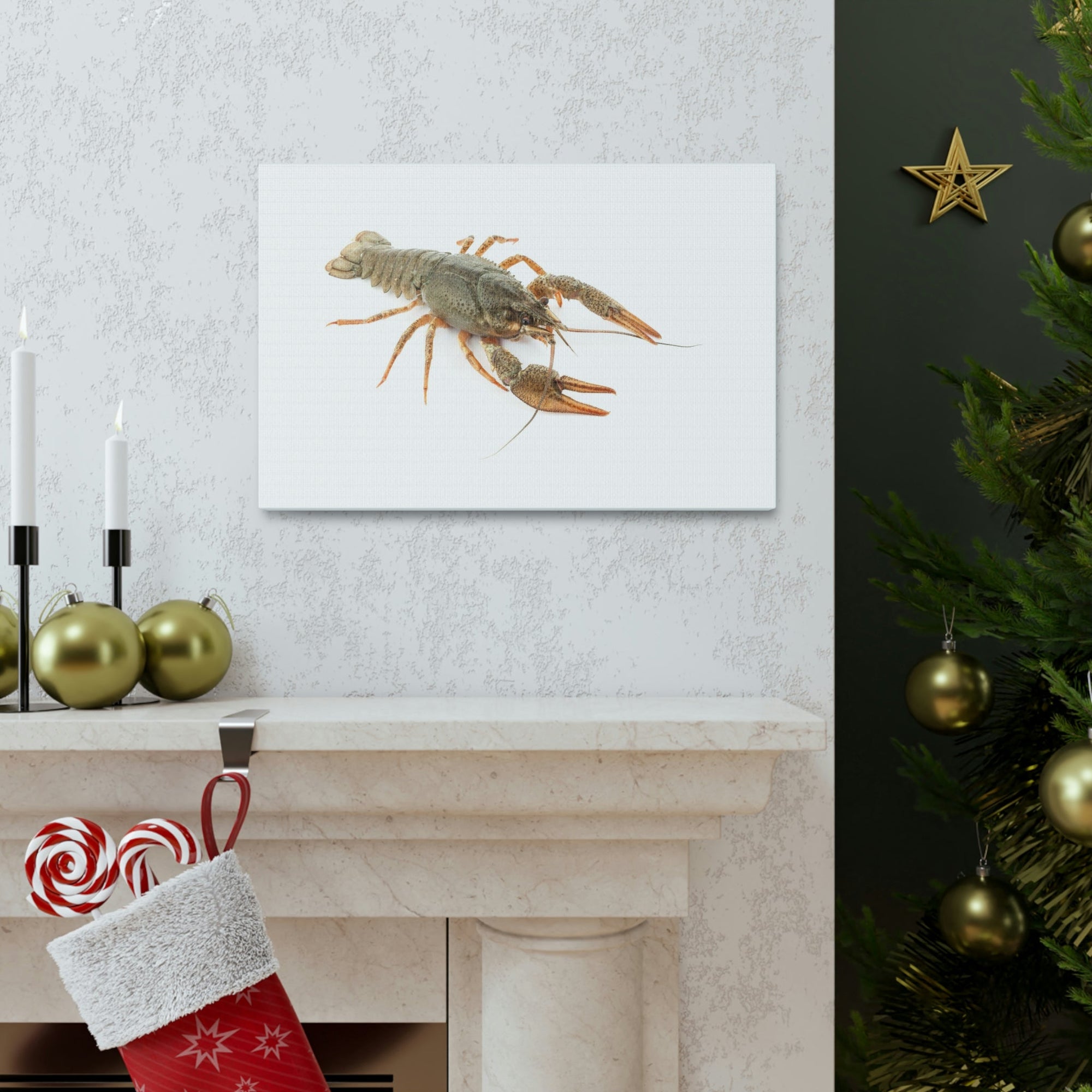 Scripture Walls Cray Fish Hunting Cray Fish on Hunt Print Animal Wall Art Wildlife Canvas Prints Wall Art Ready to Hang Unframed-Express Your Love Gifts