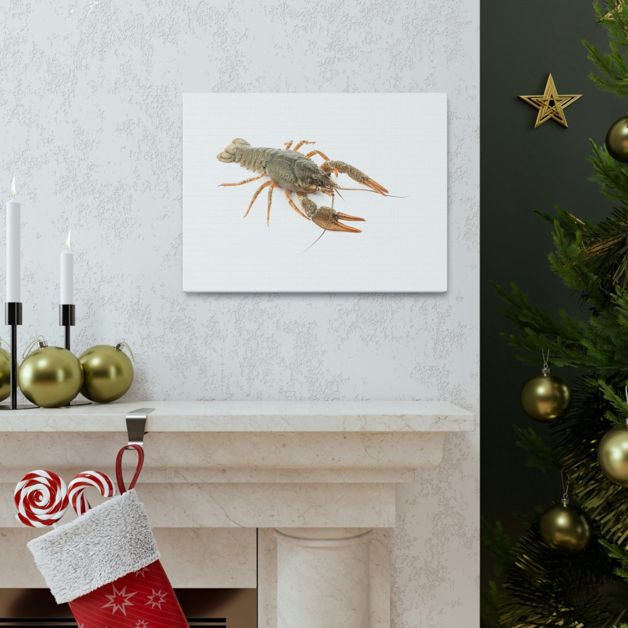 Scripture Walls Cray Fish Hunting Cray Fish on Hunt Print Animal Wall Art Wildlife Canvas Prints Wall Art Ready to Hang Unframed-Express Your Love Gifts