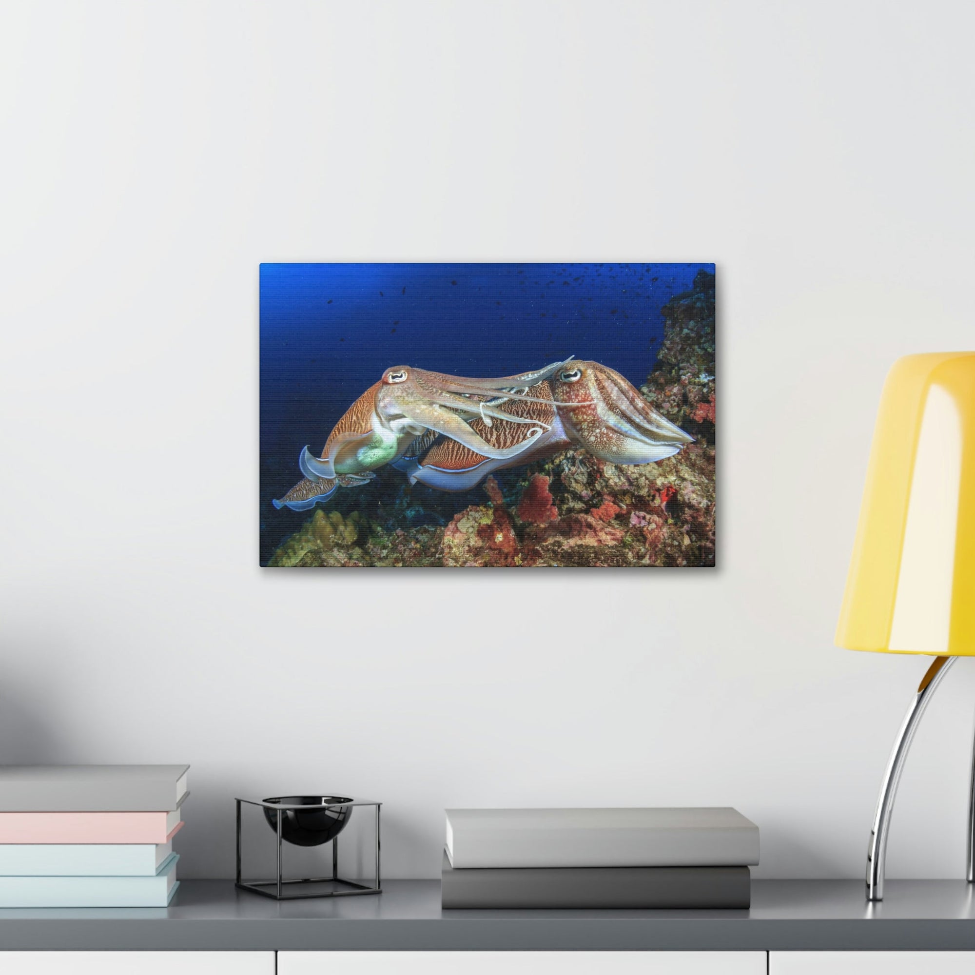 Scripture Walls Cuttlefish Couple Mating Print Animal Wall Art Wildlife Canvas Prints Wall Art Ready to Hang Unframed-Express Your Love Gifts