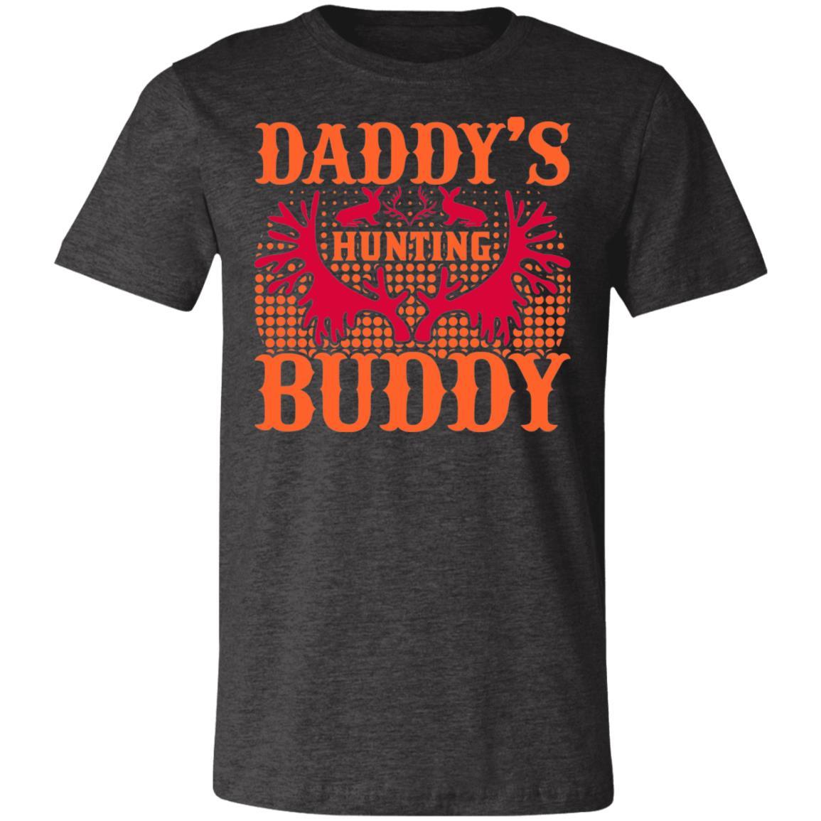 Daddy's Hunting Buddy Antlers Hunter Gift T-Shirt-Express Your Love Gifts