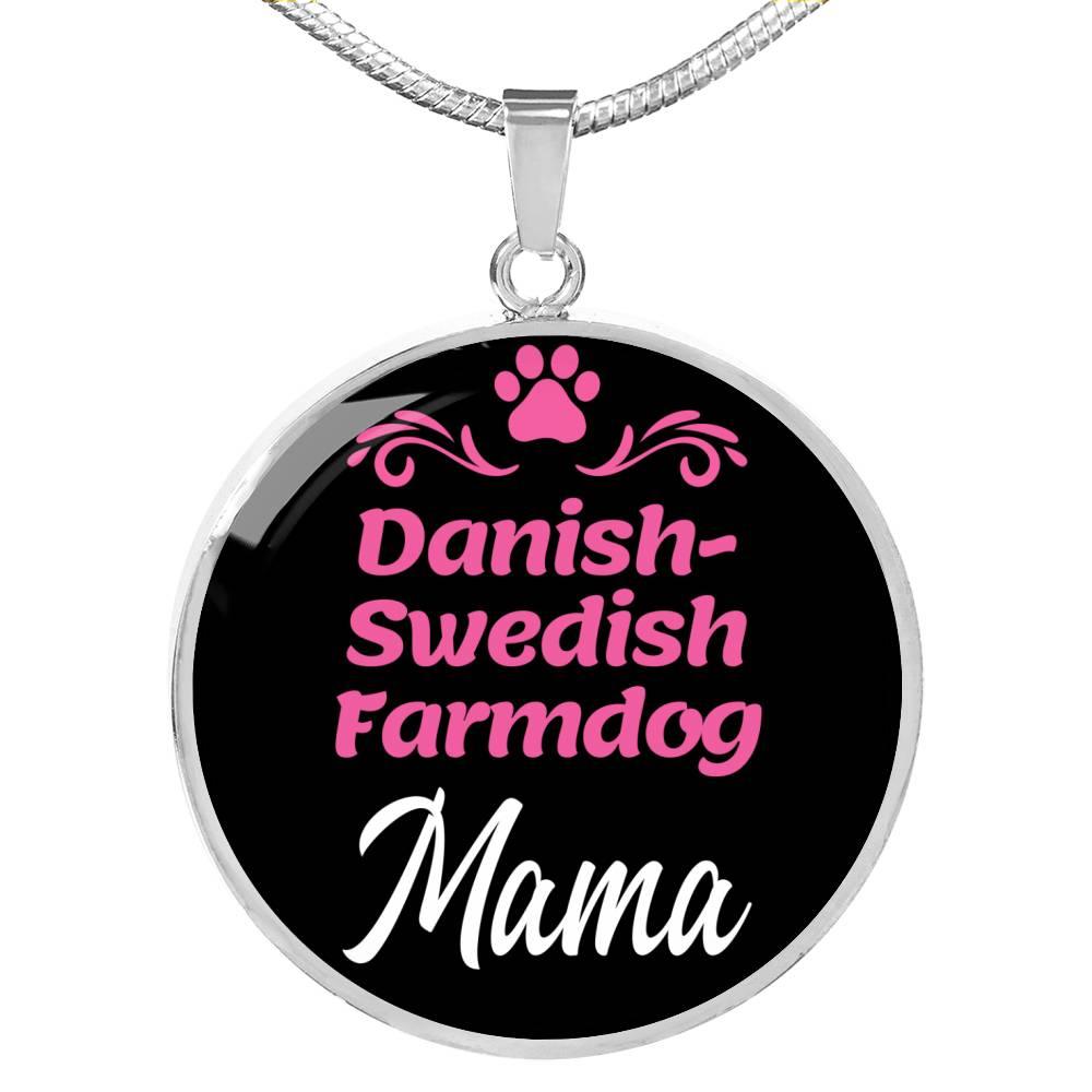 Danishswedish Farmdog Mama Necklace Circle Pendant Stainless Steel or 18k Gold 18-22" Dog Mom Pendant-Express Your Love Gifts