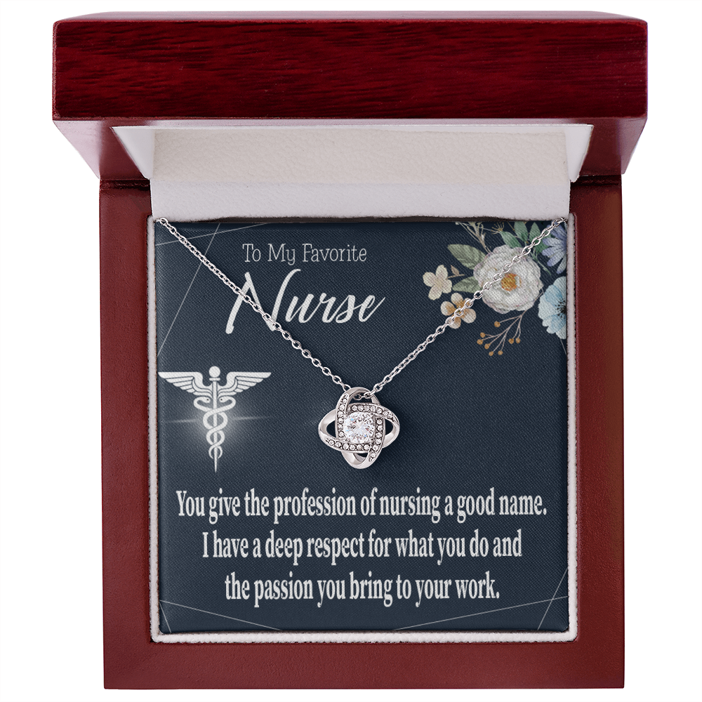 Deep Respect Healthcare Medical Worker Nurse Appreciation Gift Infinity Knot Necklace Message Card-Express Your Love Gifts