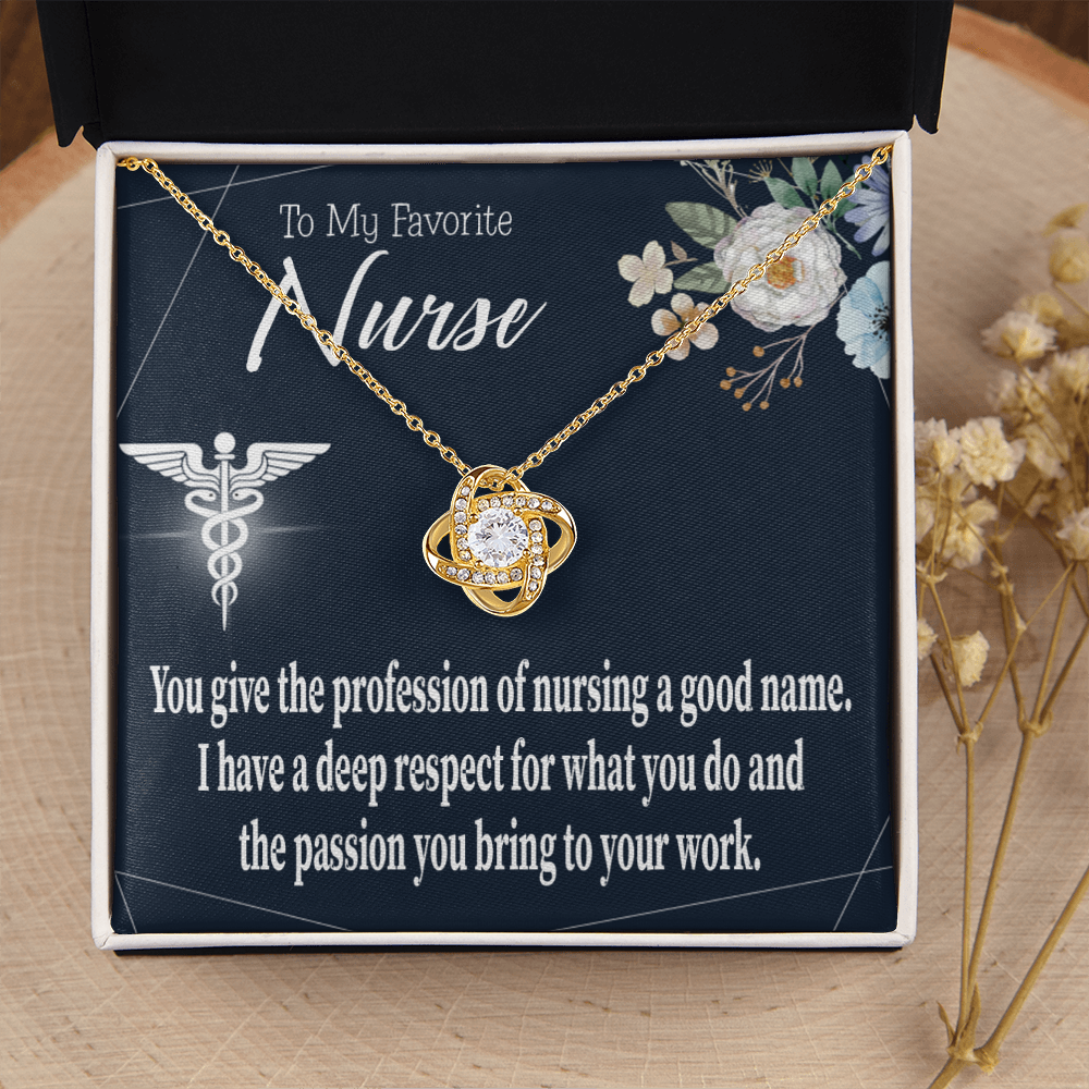 Deep Respect Healthcare Medical Worker Nurse Appreciation Gift Infinity Knot Necklace Message Card-Express Your Love Gifts