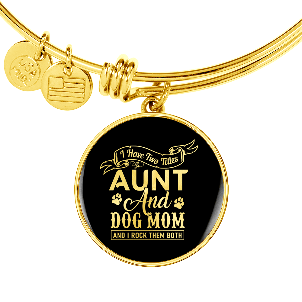 Dog Mom TranspArent Green Bracelet Stainless Steel or 18k Gold Circle Bangle-Express Your Love Gifts