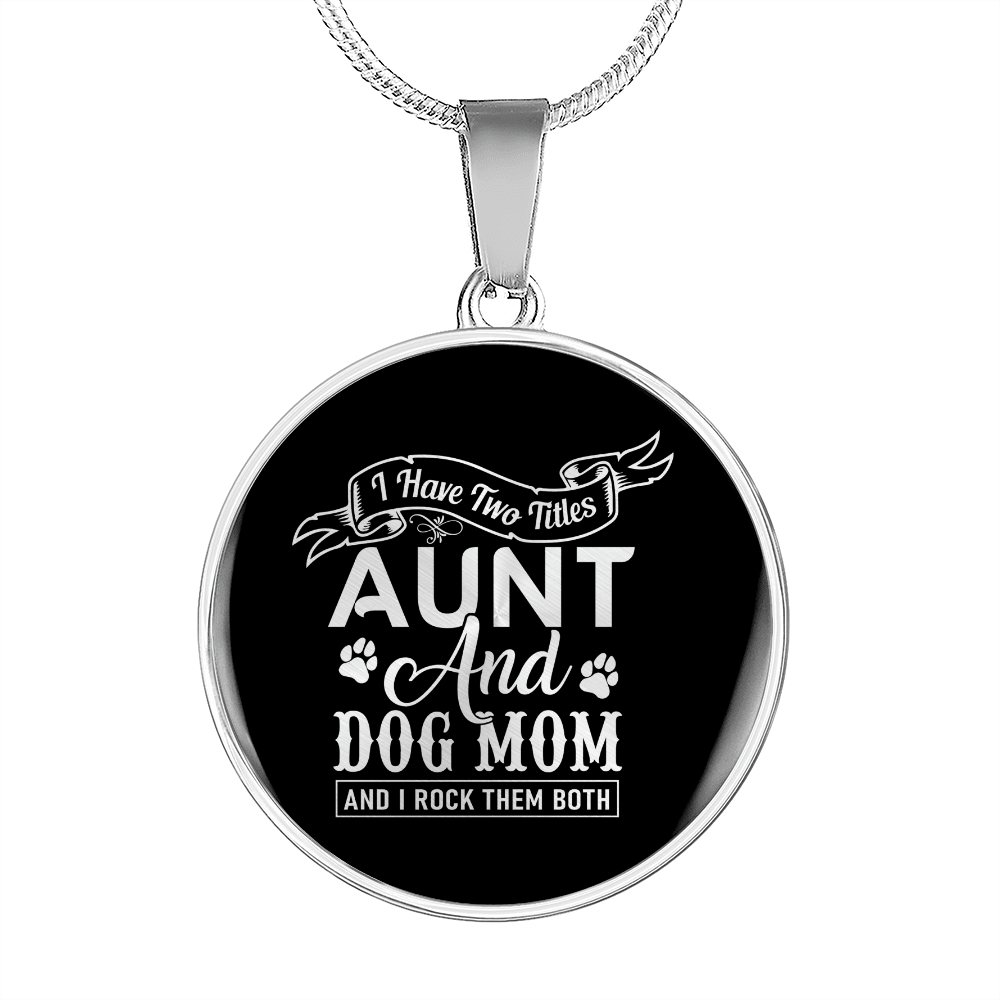 Dog Mom TranspArent Green Circle Necklace Stainless Steel or 18k Gold 18-22"-Express Your Love Gifts