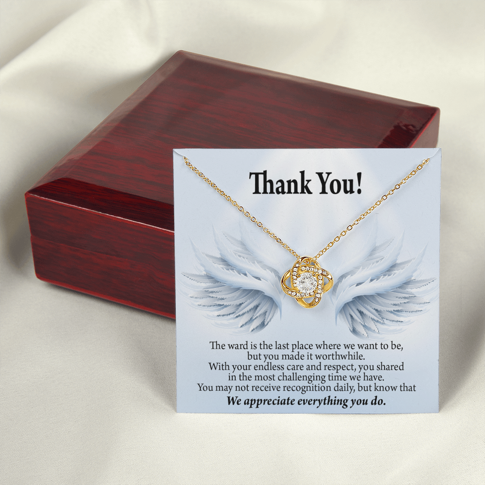 Endlesss Care Healthcare Medical Worker Nurse Appreciation Gift Infinity Knot Necklace Message Card-Express Your Love Gifts