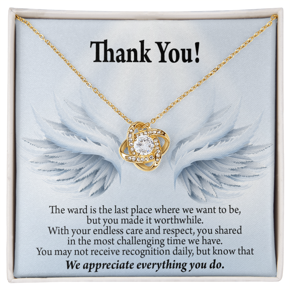 Endlesss Care Healthcare Medical Worker Nurse Appreciation Gift Infinity Knot Necklace Message Card-Express Your Love Gifts