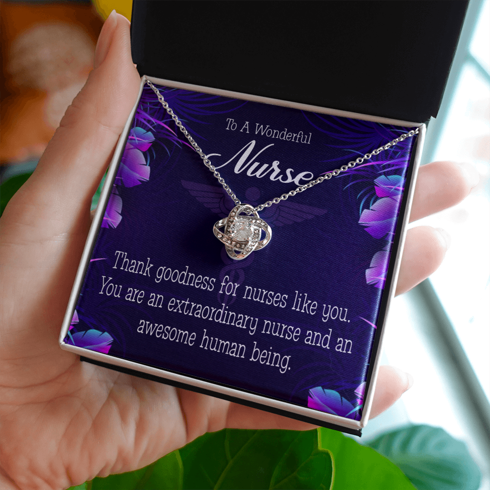 Extraordinary Nurse Healthcare Medical Worker Nurse Appreciation Gift Infinity Knot Necklace Message Card-Express Your Love Gifts