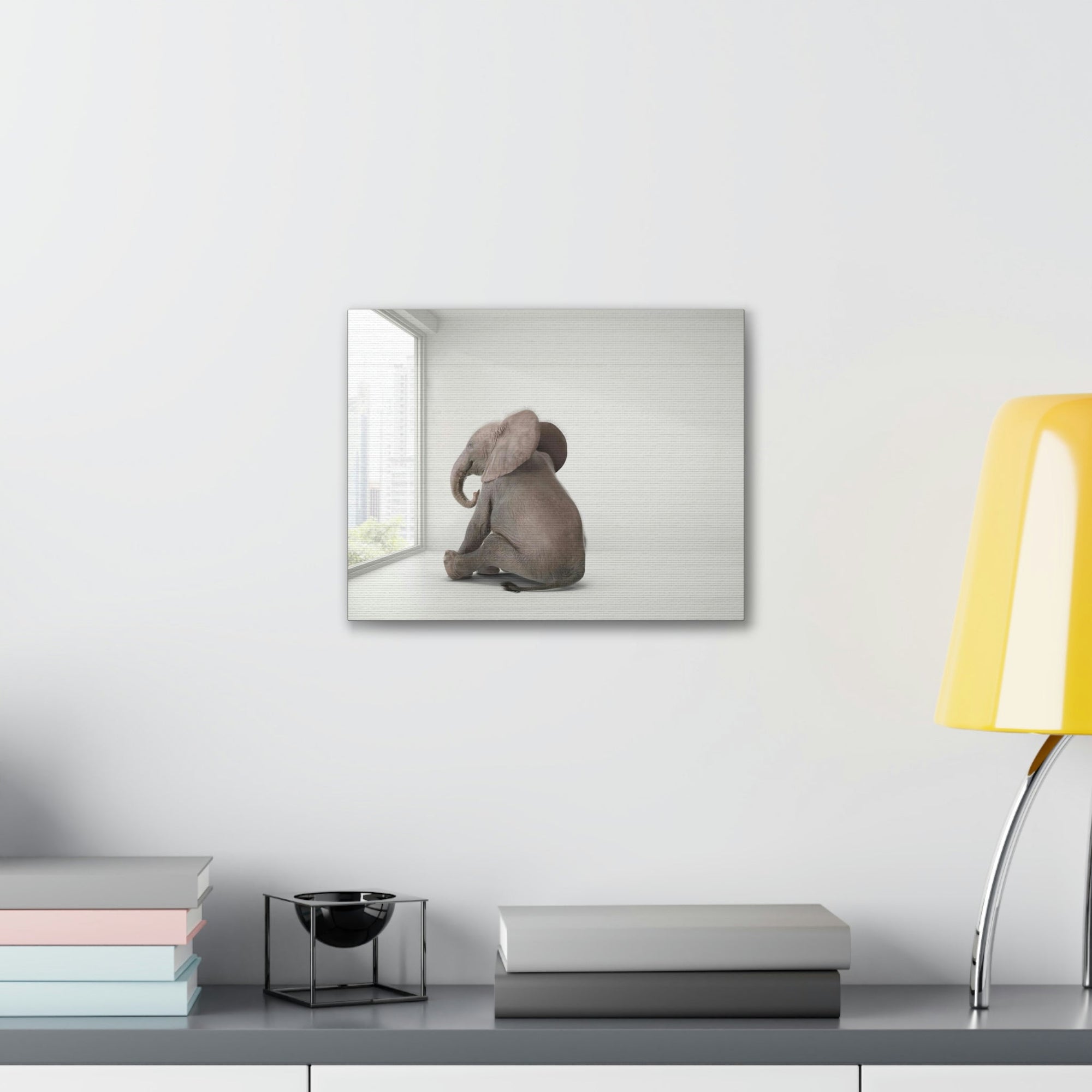 Funny African Elephant Silly African Elephant Inside Wall Art Ready to Hang Unframed-Express Your Love Gifts