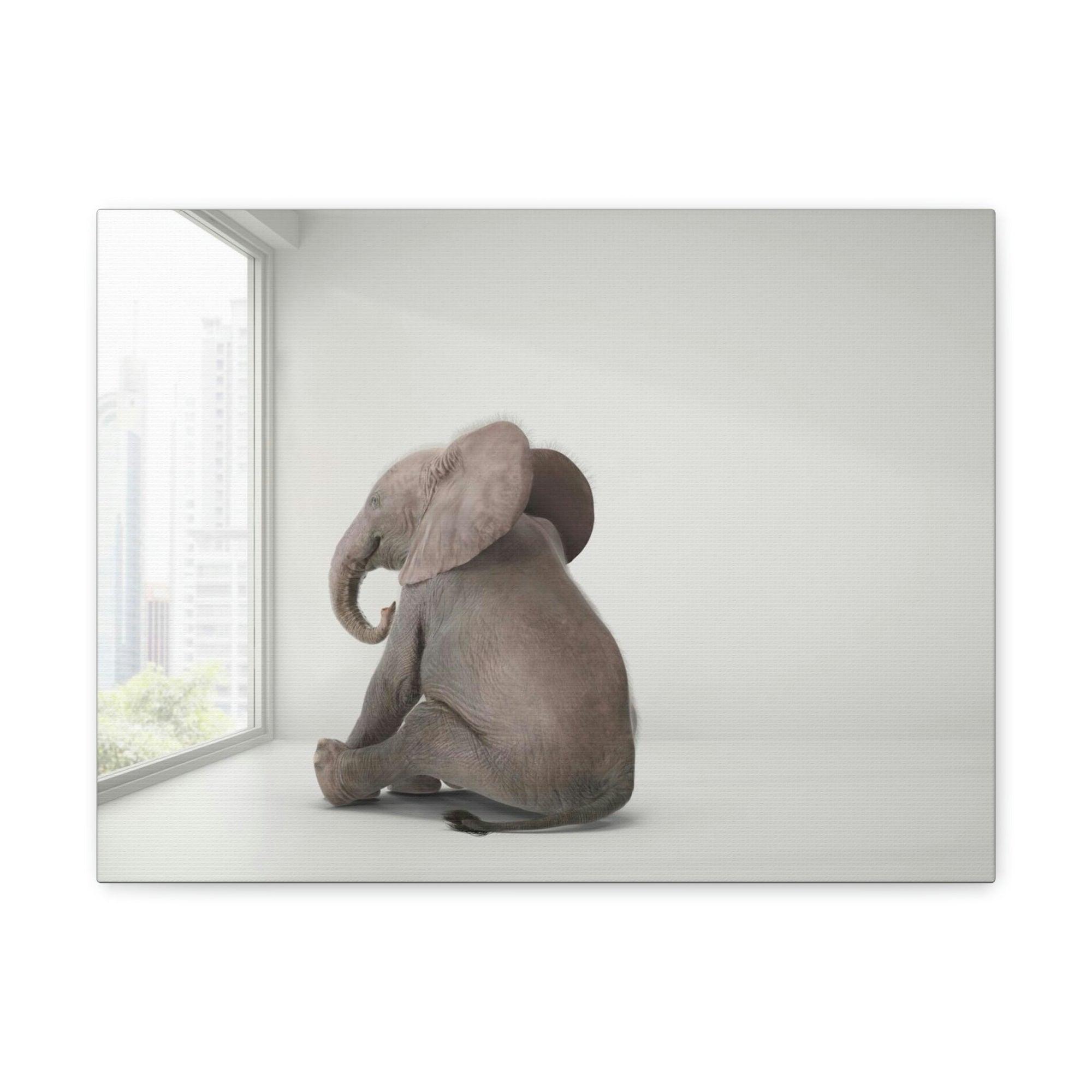 Funny African Elephant Silly African Elephant Inside Wall Art Ready to Hang Unframed-Express Your Love Gifts