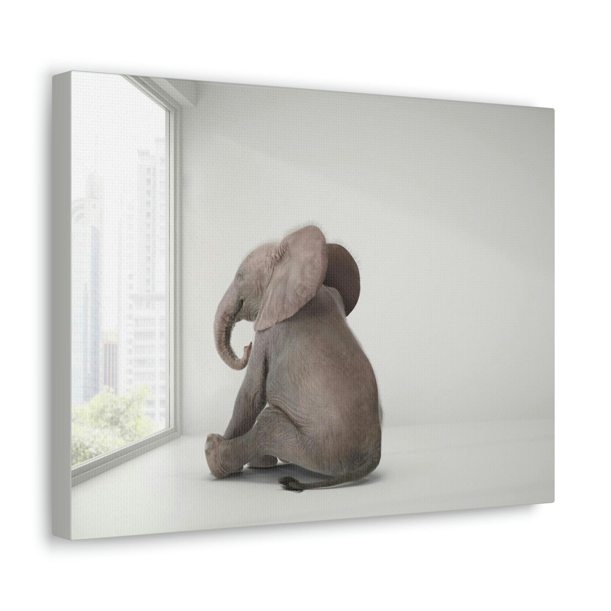 Funny African Elephant Silly African Elephant Inside Wall Art Ready to Hang Unframed-Express Your Love Gifts