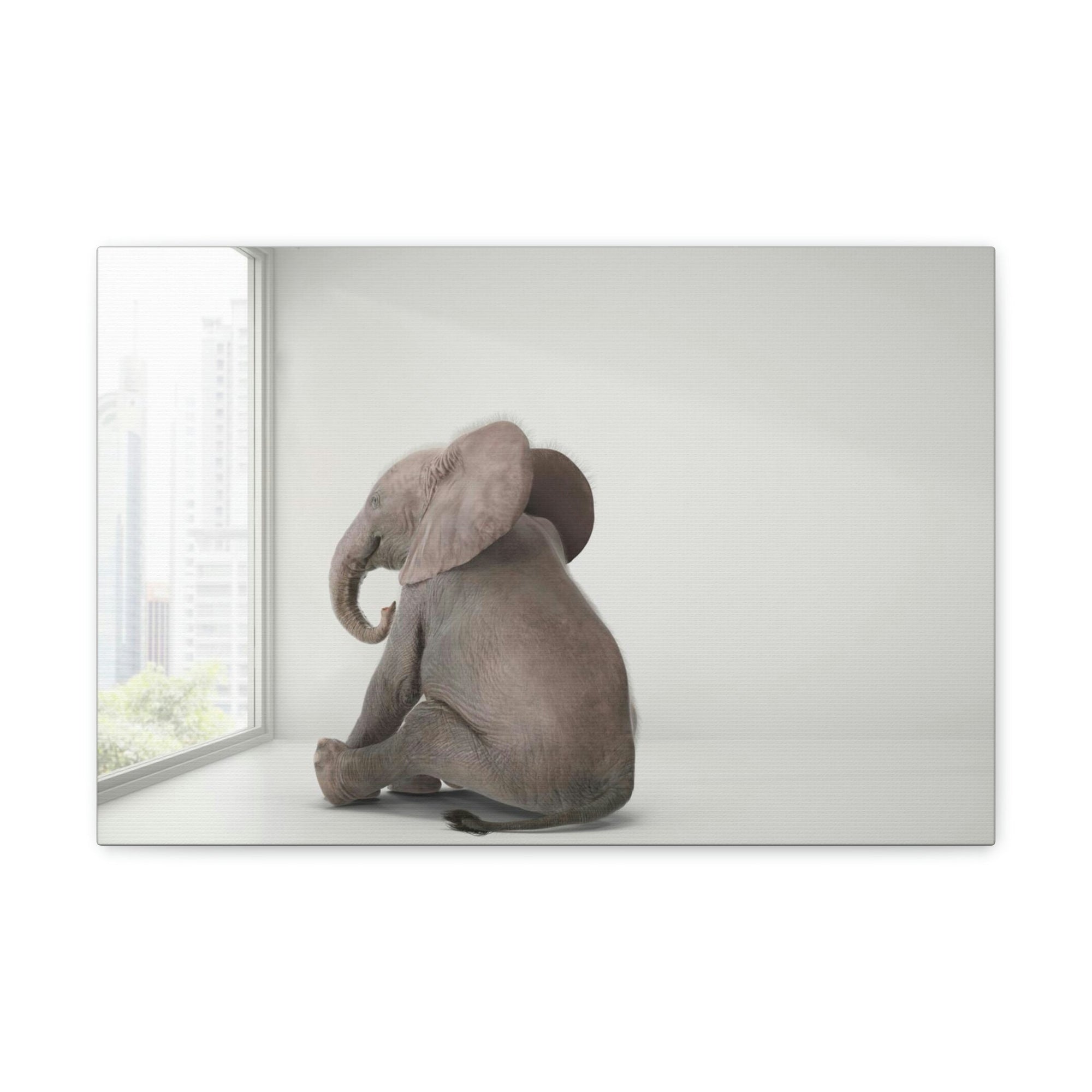 Funny African Elephant Silly African Elephant Inside Wall Art Ready to Hang Unframed-Express Your Love Gifts