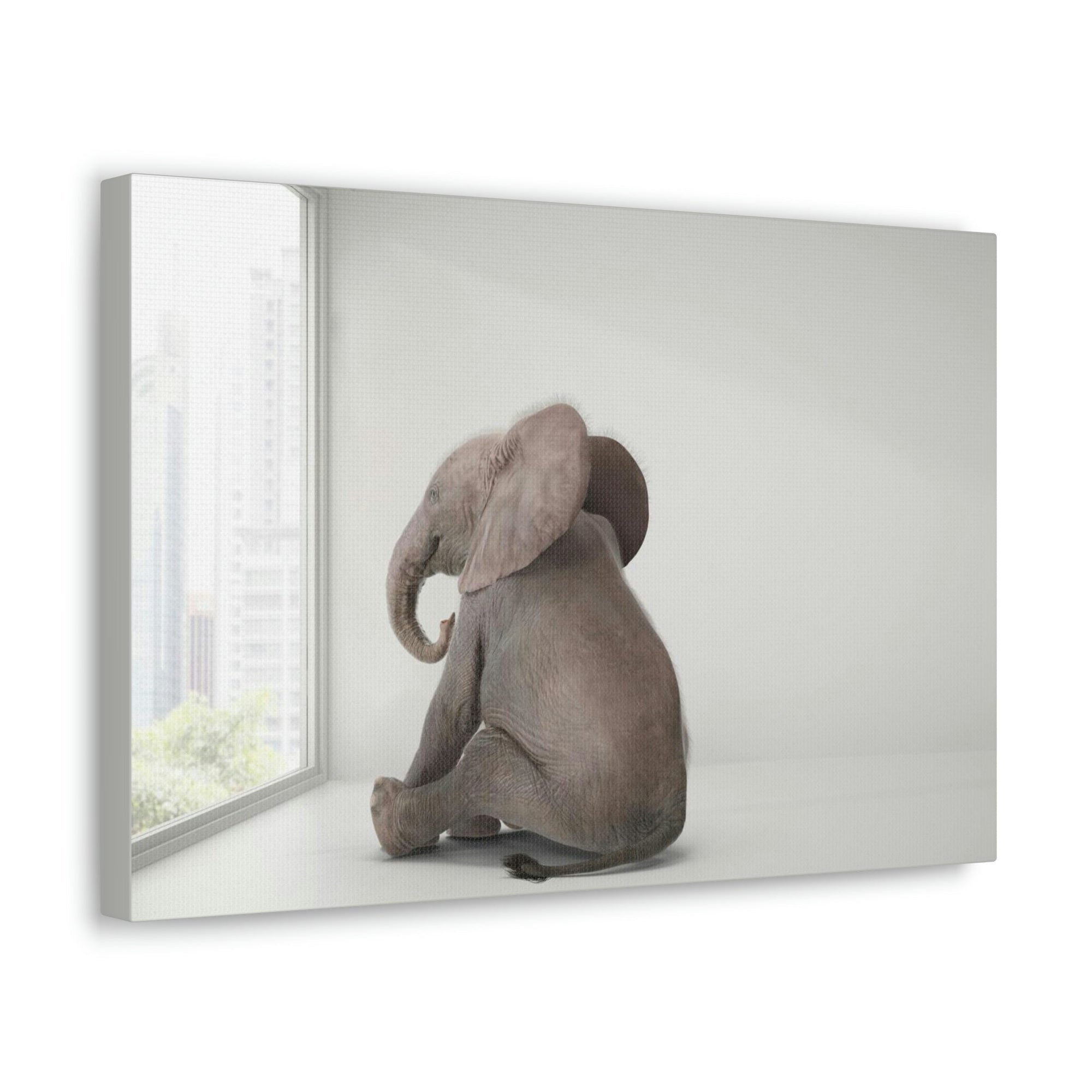 Funny African Elephant Silly African Elephant Inside Wall Art Ready to Hang Unframed-Express Your Love Gifts