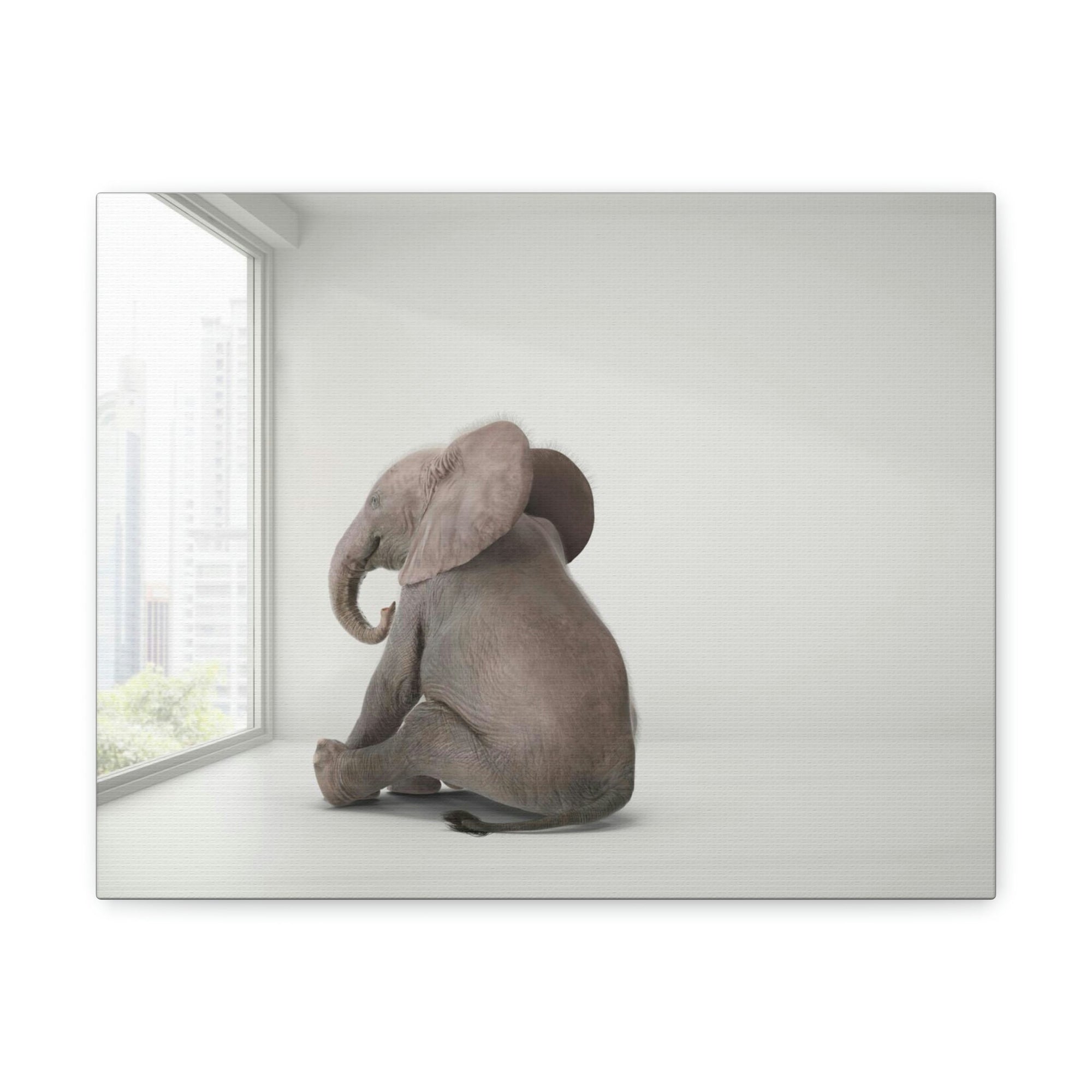 Funny African Elephant Silly African Elephant Inside Wall Art Ready to Hang Unframed-Express Your Love Gifts