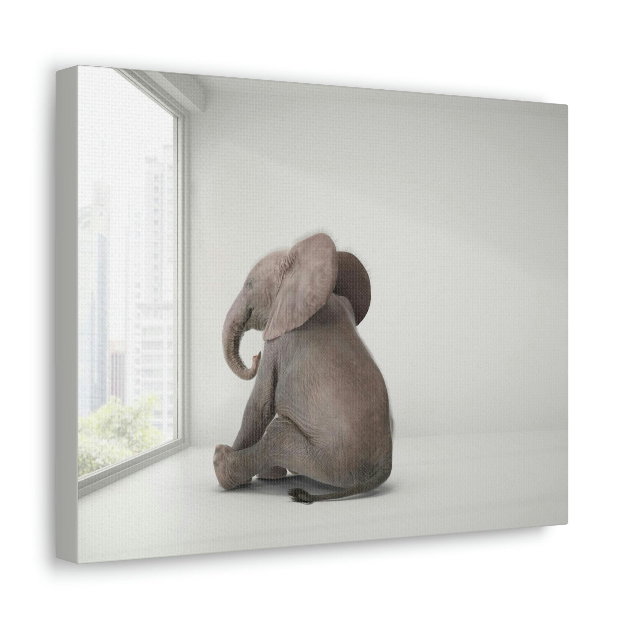 Funny African Elephant Silly African Elephant Inside Wall Art Ready to Hang Unframed-Express Your Love Gifts