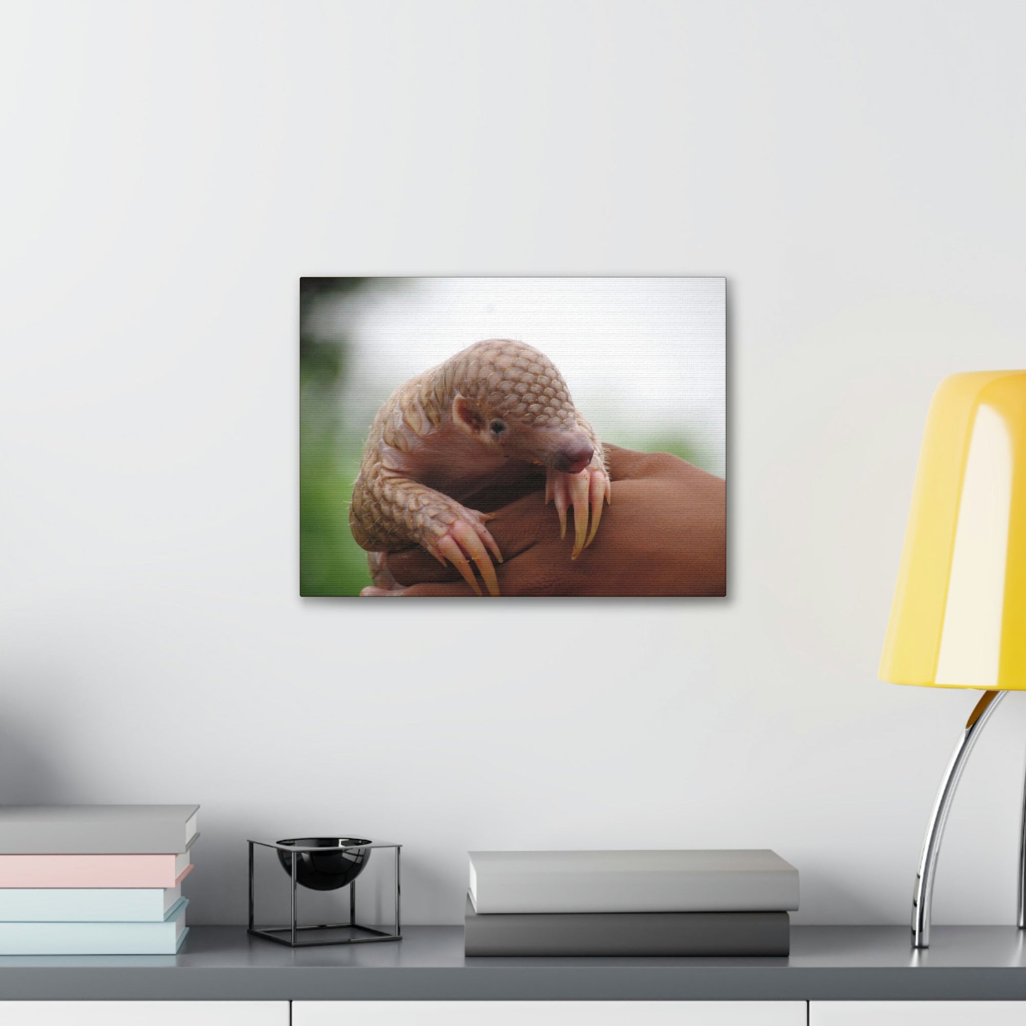 Funny African Tree Pangolin Silly African Tree Pangolin Inside Wall Art Ready to Hang Unframed-Express Your Love Gifts