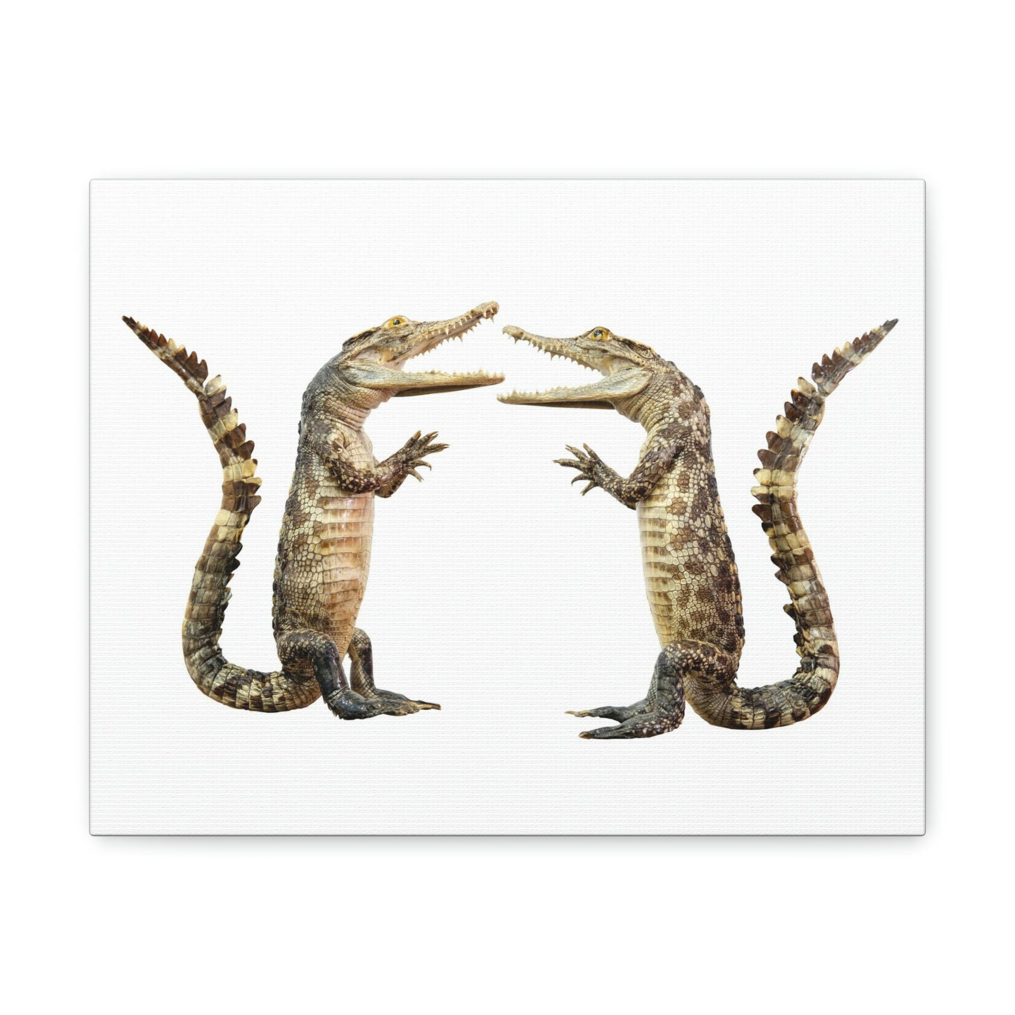 Funny Alligator Couple Dancing Inside Wall Art Ready to Hang Unframed-Express Your Love Gifts