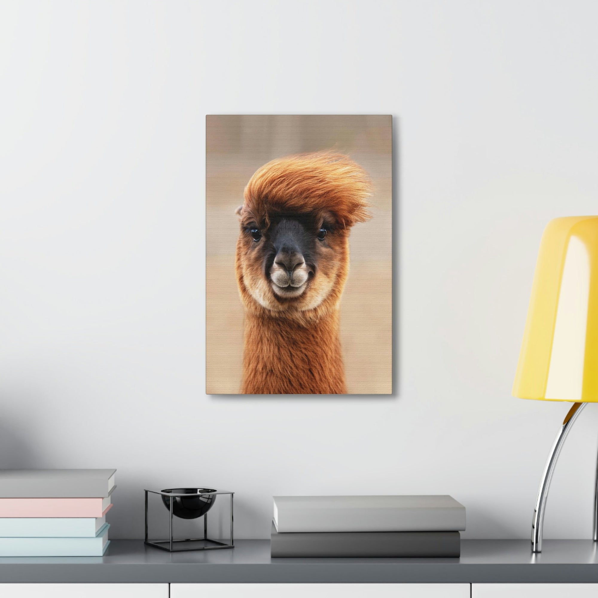 Funny Alpaca Selfie Outside Wall Art Ready to Hang Unframed-Express Your Love Gifts