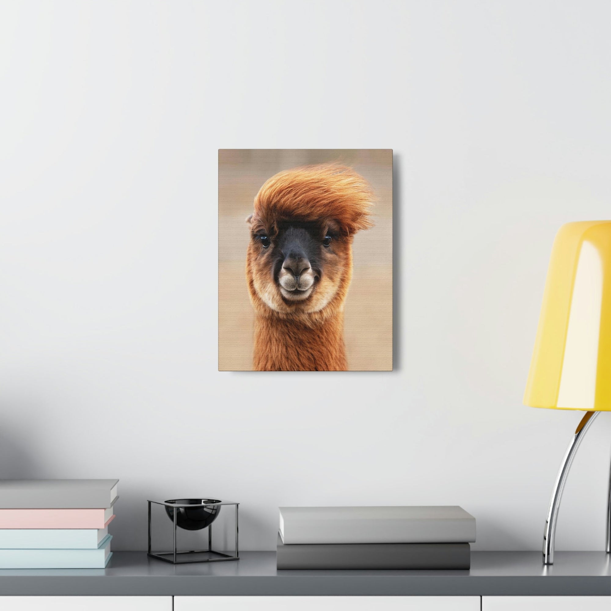 Funny Alpaca Selfie Outside Wall Art Ready to Hang Unframed-Express Your Love Gifts