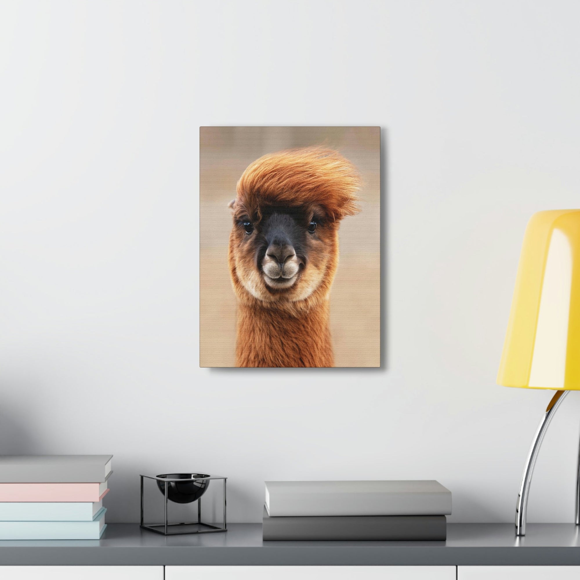 Funny Alpaca Selfie Outside Wall Art Ready to Hang Unframed-Express Your Love Gifts