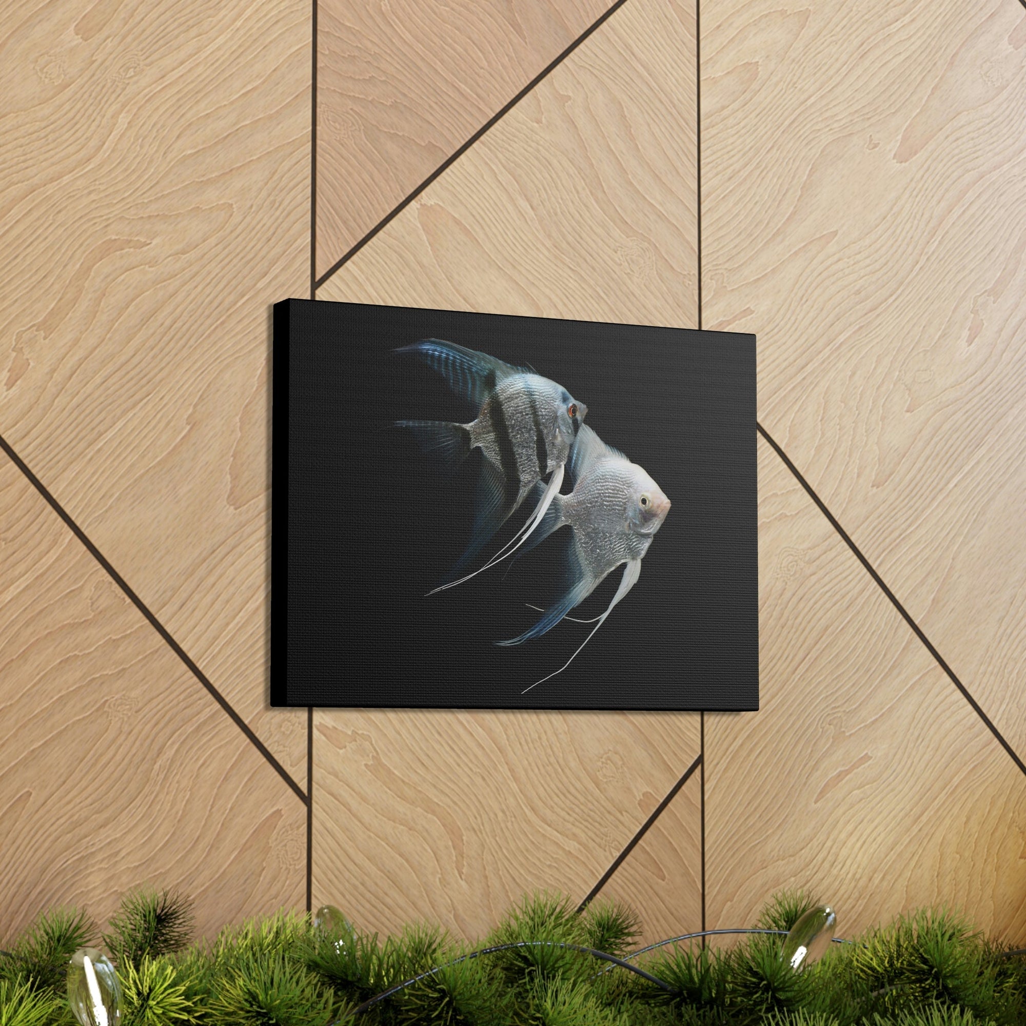 Funny Angel Fish Silly Angel Fish Couple Wall Art Ready to Hang Unframed-Express Your Love Gifts