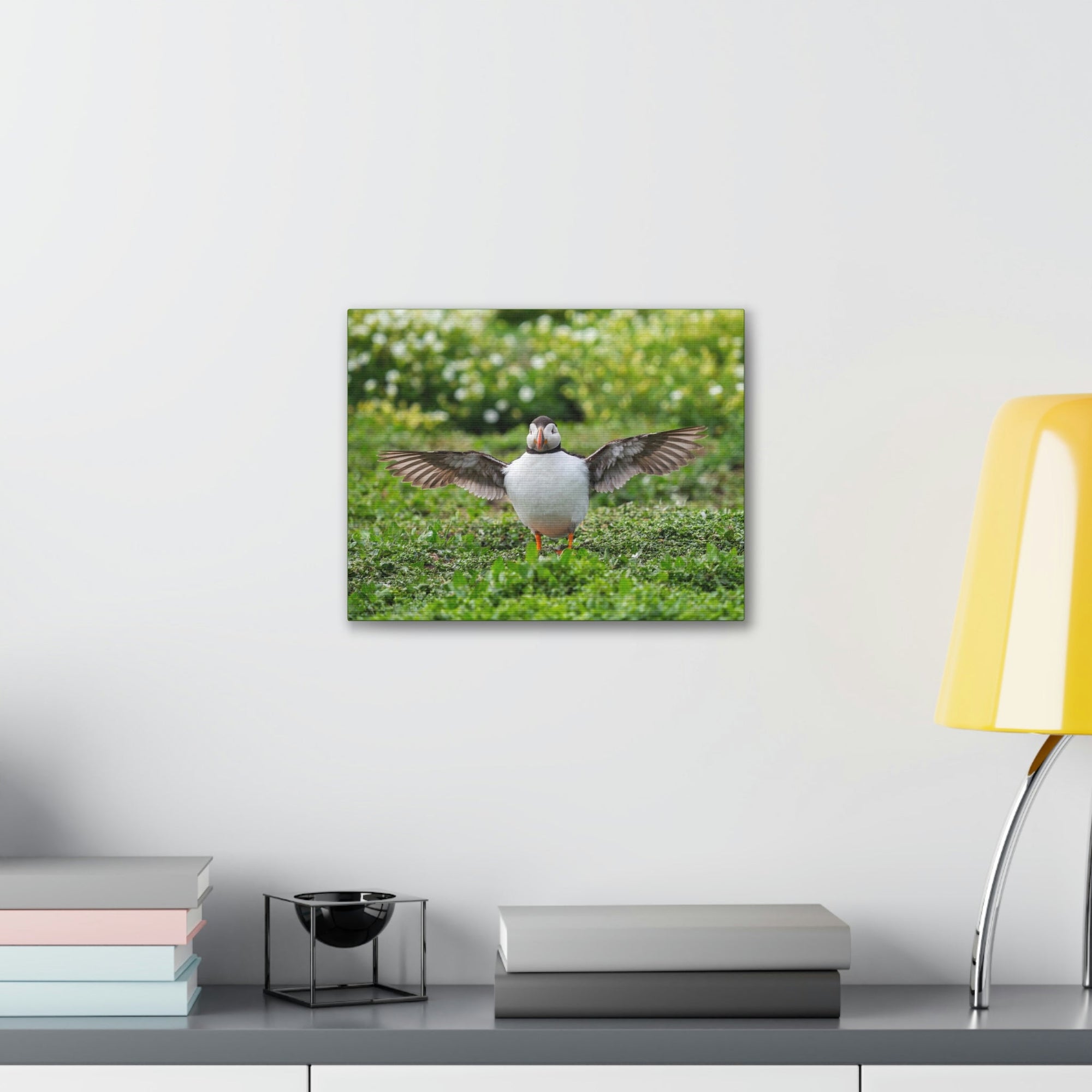 Funny Atlantic Puffin Outside Wall Art Ready to Hang Unframed-Express Your Love Gifts